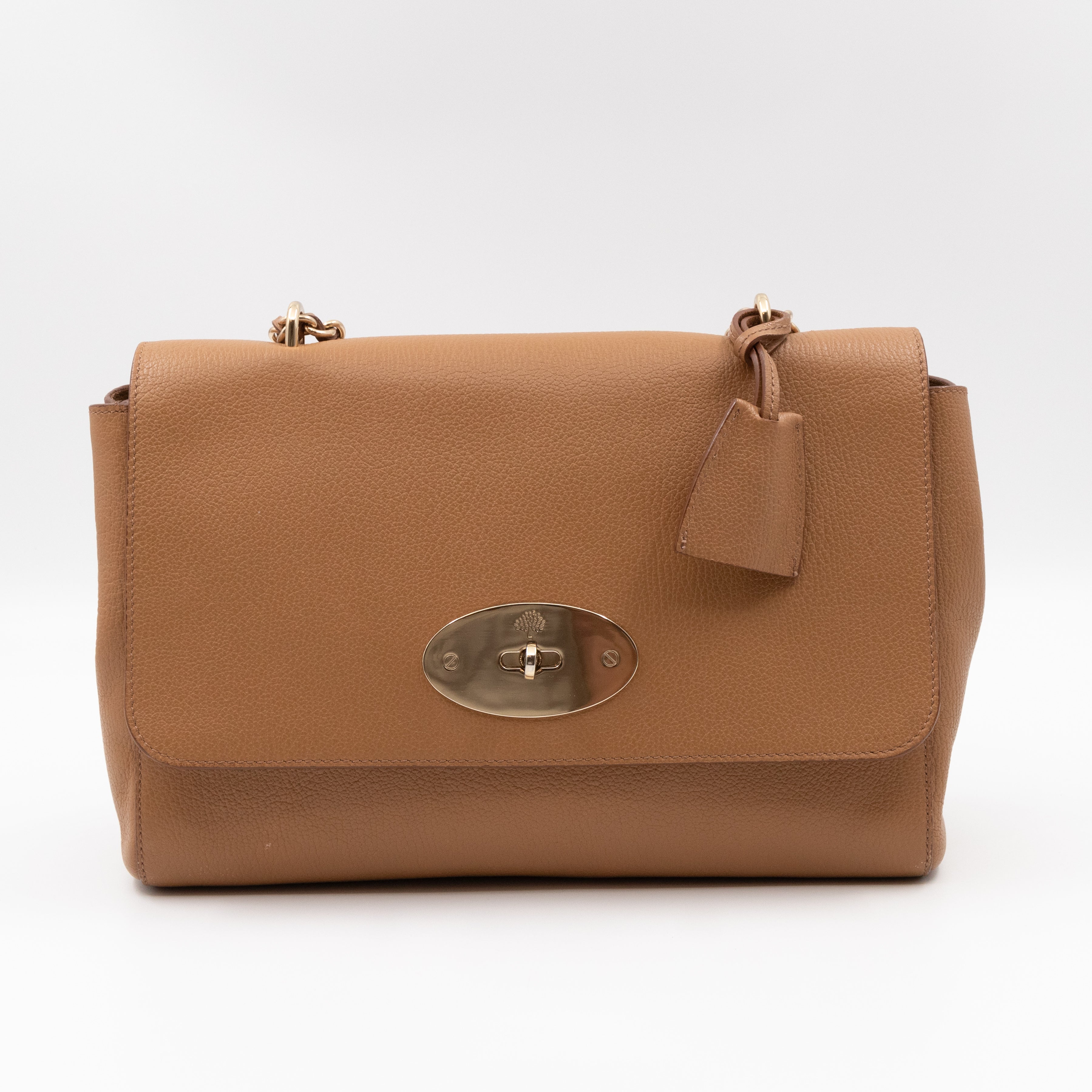 Lily Medium Deer Brown Leather Gold