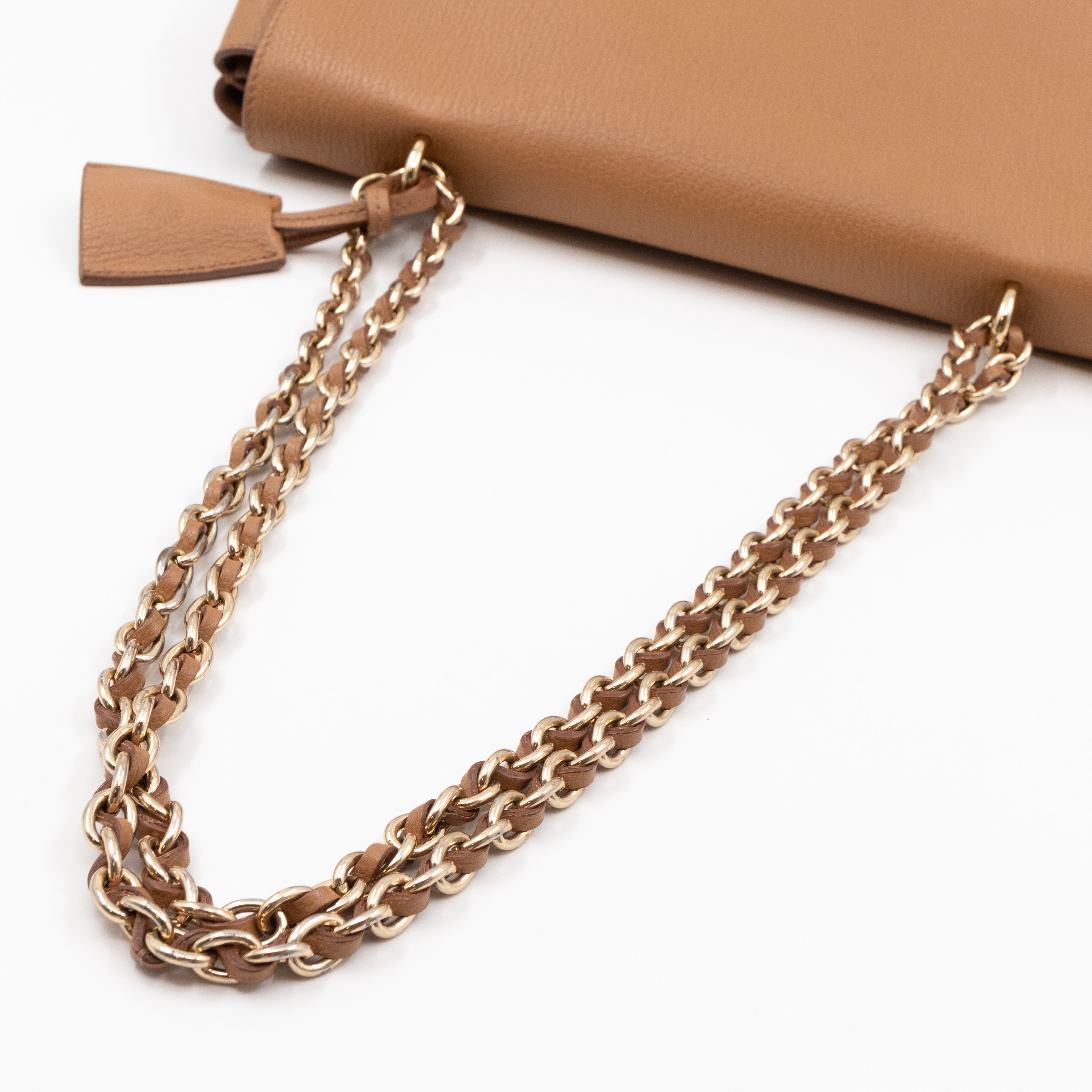 Lily Medium Deer Brown Leather Gold