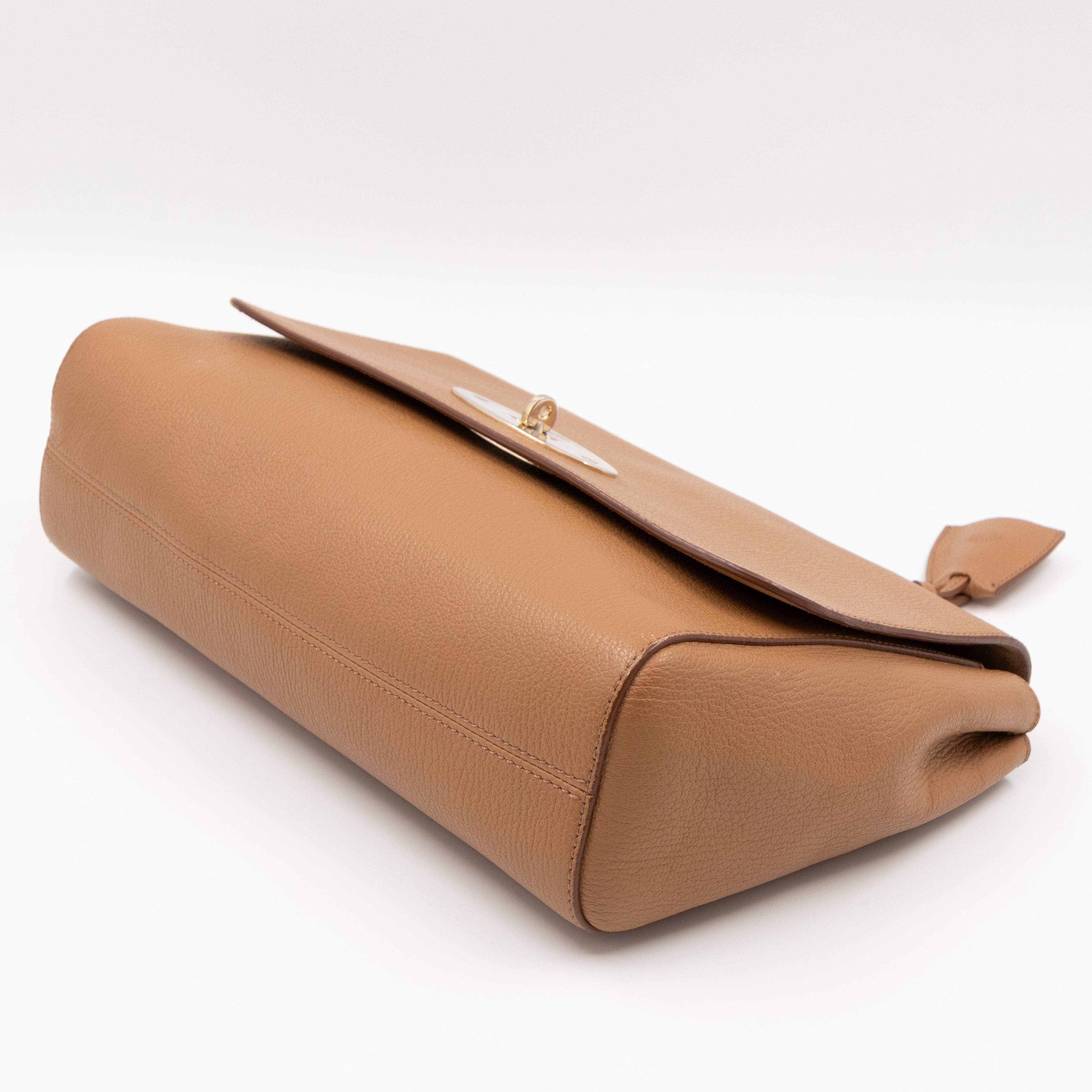 Lily Medium Deer Brown Leather Gold