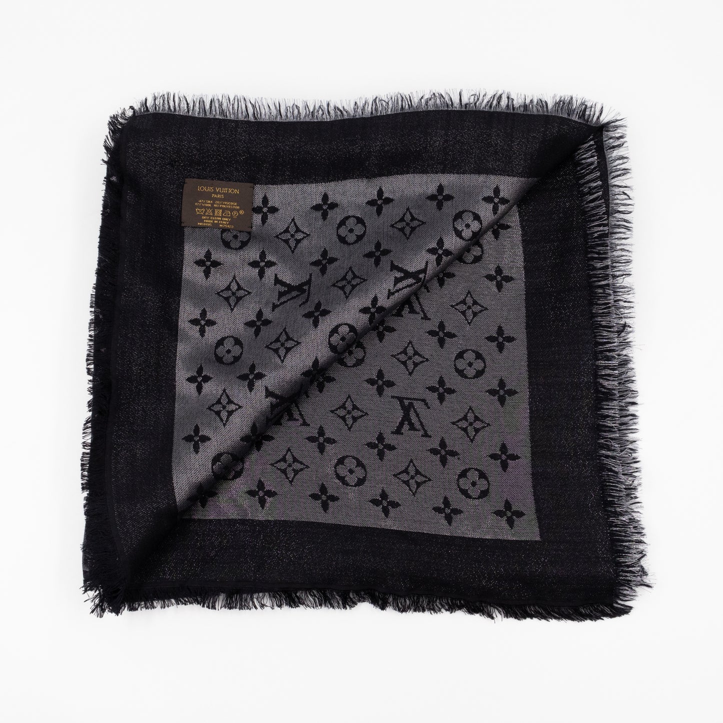 Monogram Shine Shawl Black