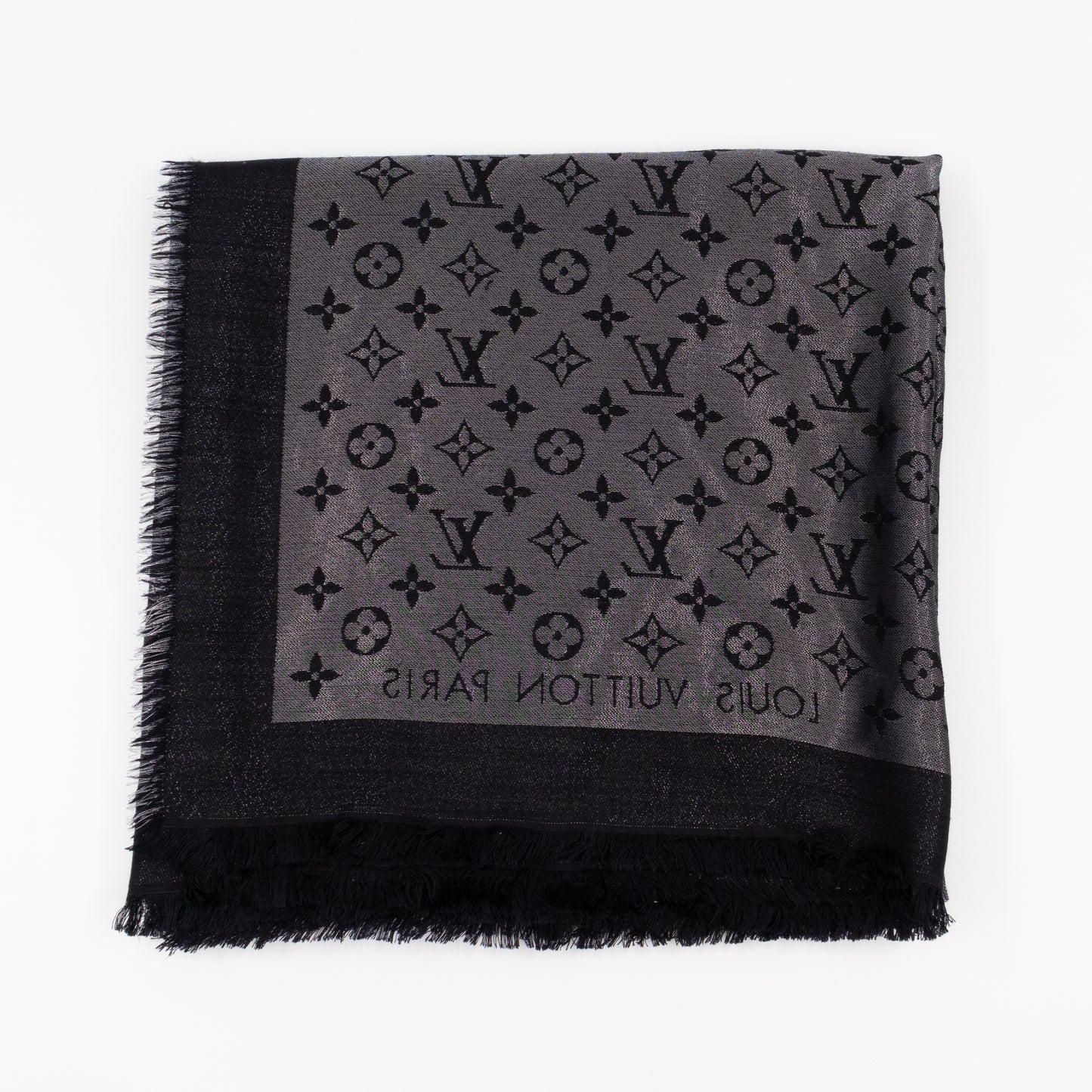 Monogram Shine Shawl Black
