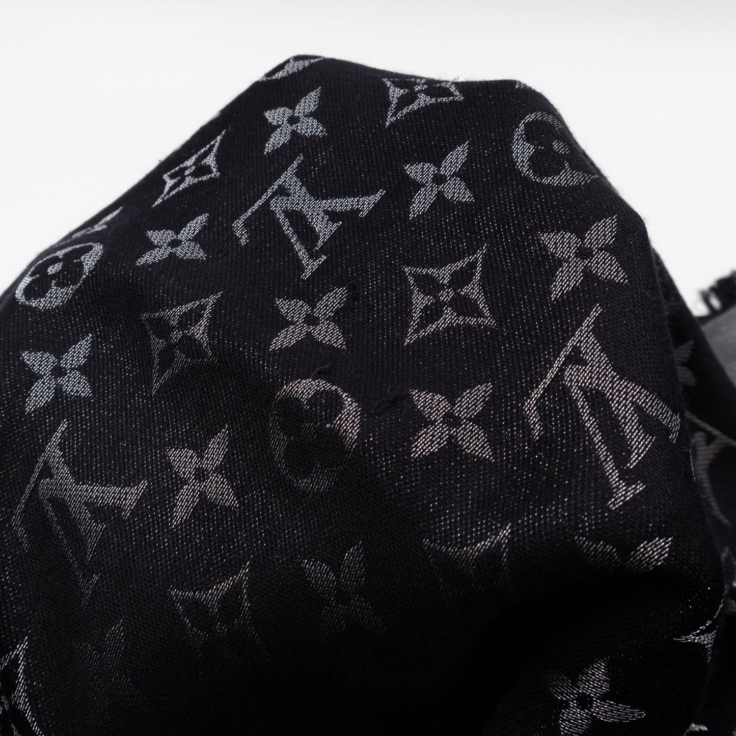 Monogram Shine Shawl Black
