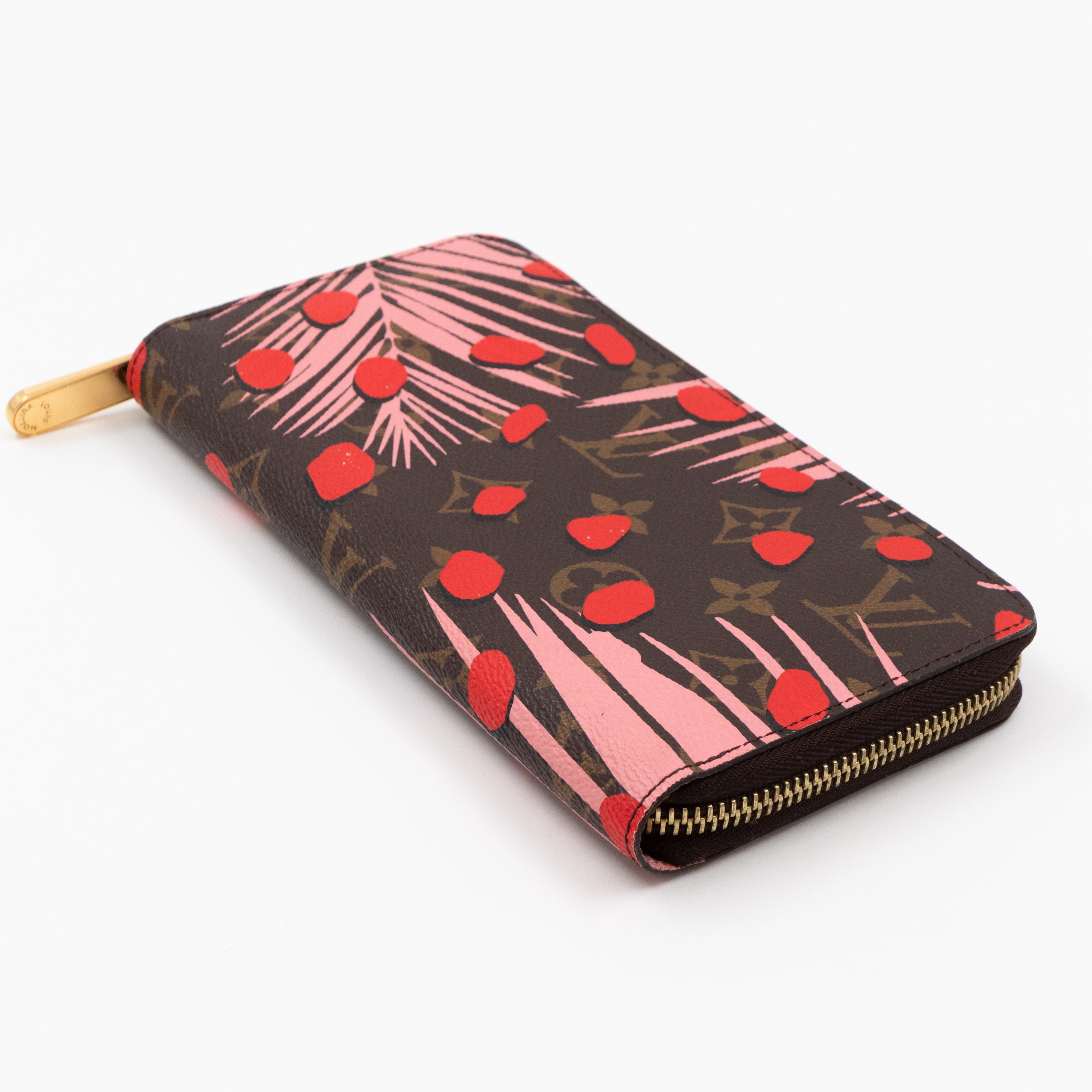 Zippy Wallet Monogram Jungle Dots