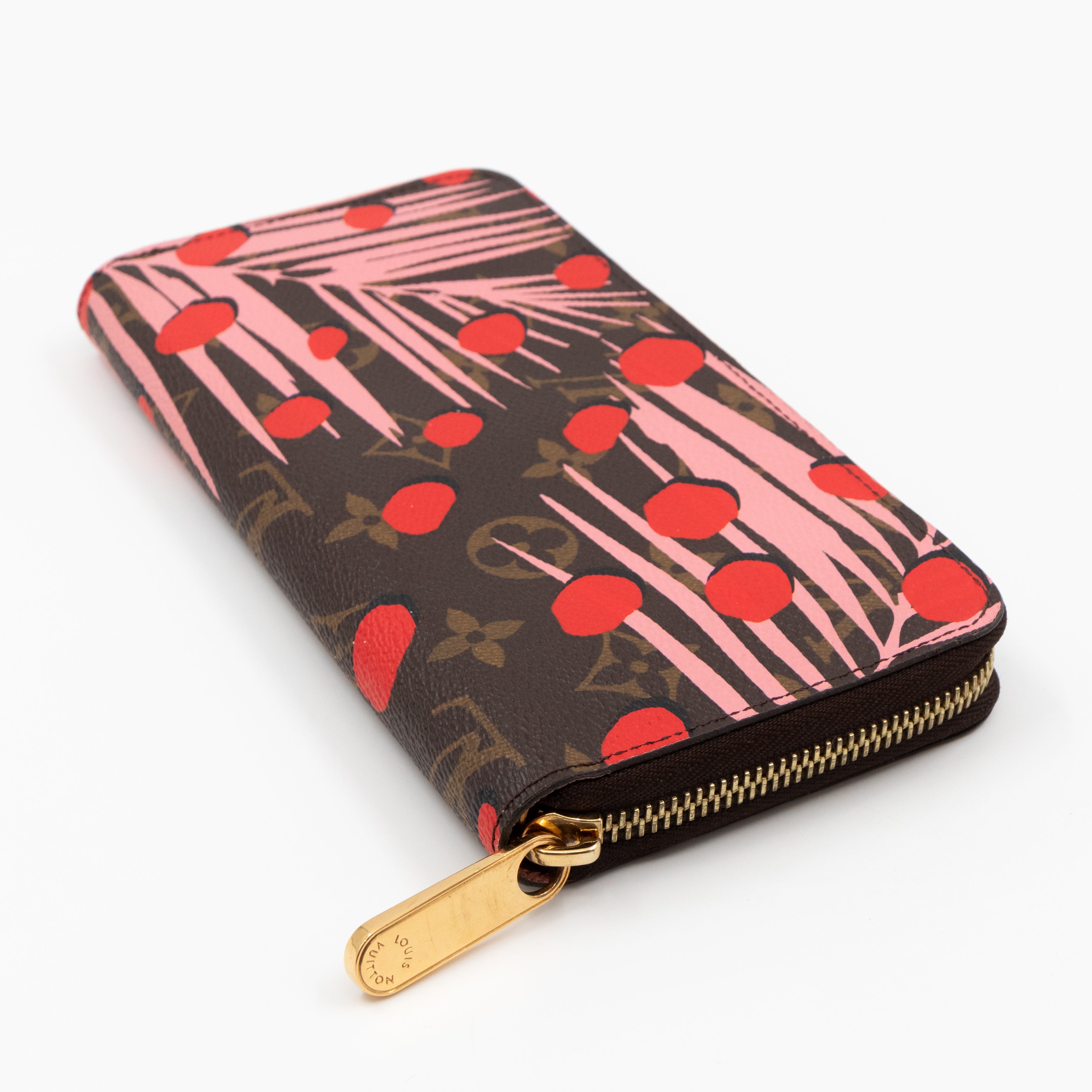 Zippy Wallet Monogram Jungle Dots