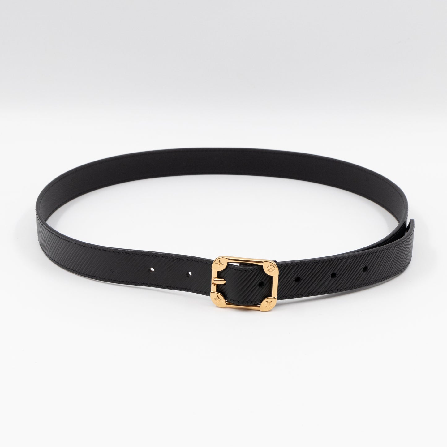Malletier Belt 25 mm 90 cm Black Epi Leather