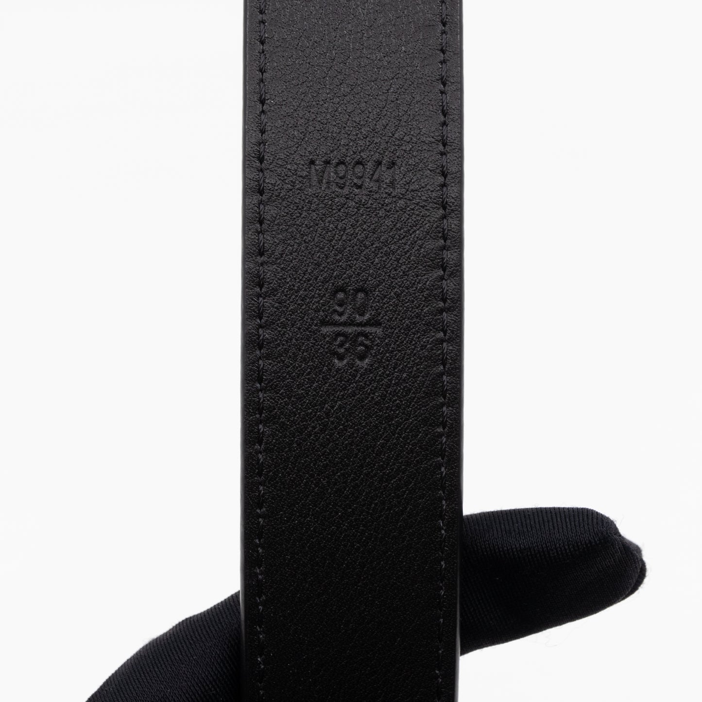 Malletier Belt 25 mm 90 cm Black Epi Leather