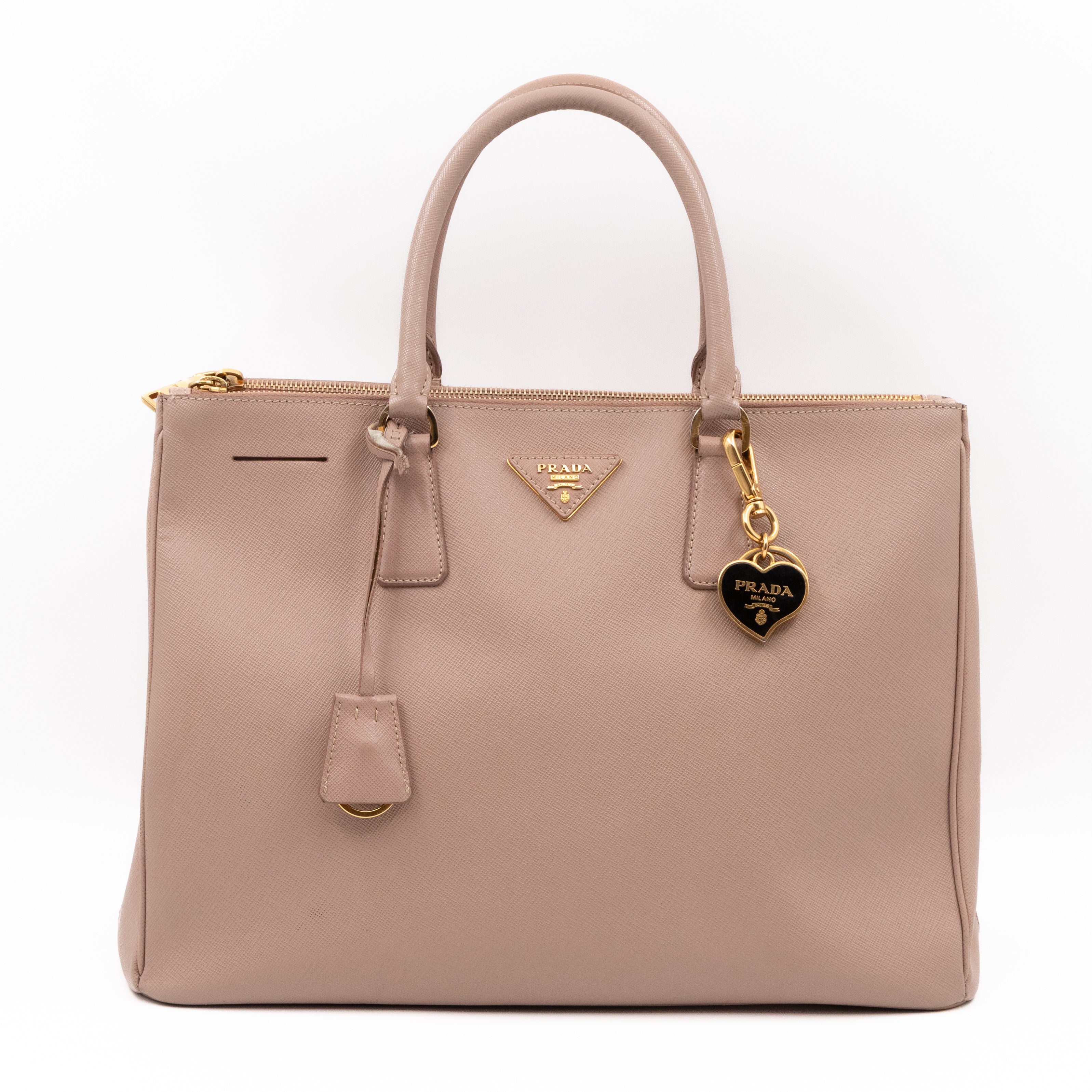 Galleria Large Double Zip Light Pink Saffiano