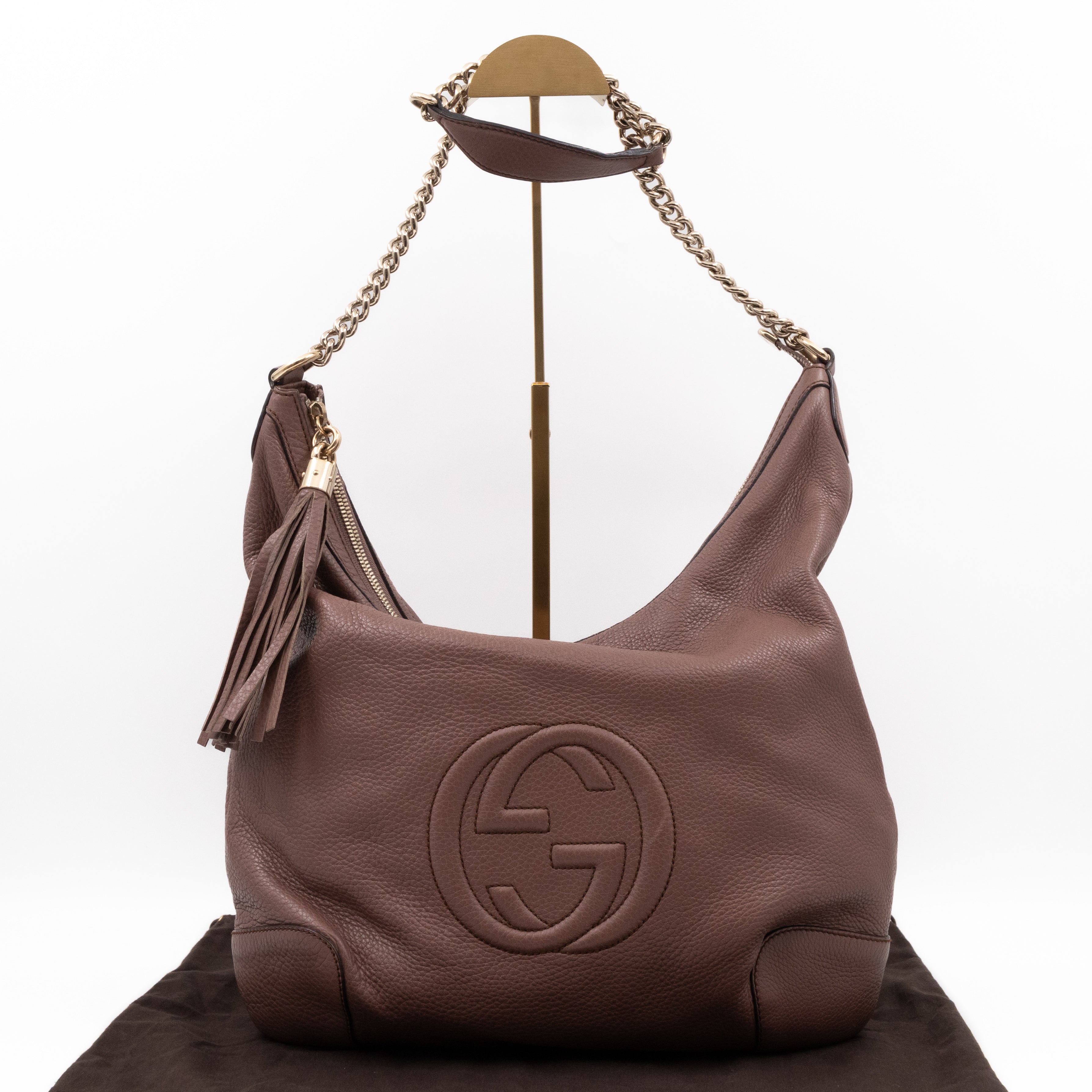 Soho Chain Hobo Leather Purple