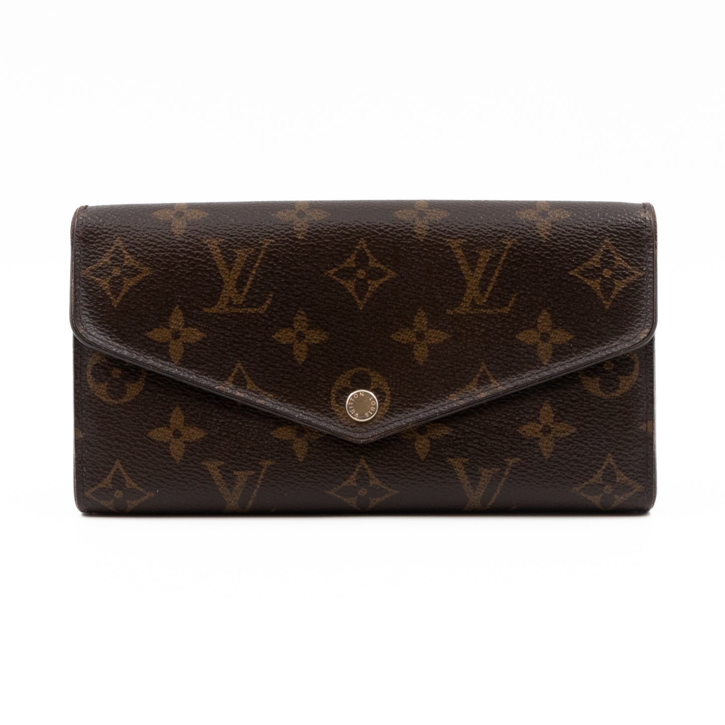 Sarah Wallet Monogram Brown