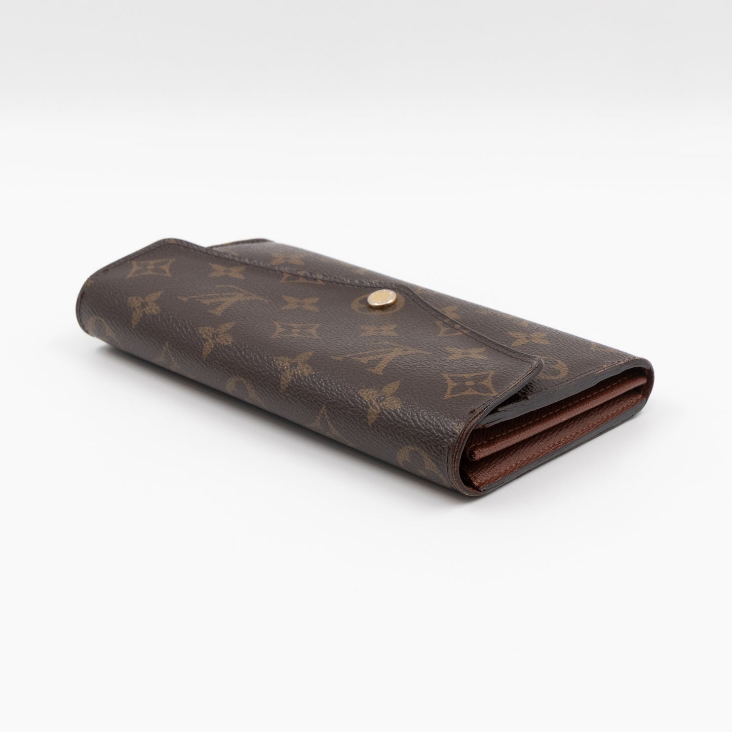 Sarah Wallet Monogram Brown