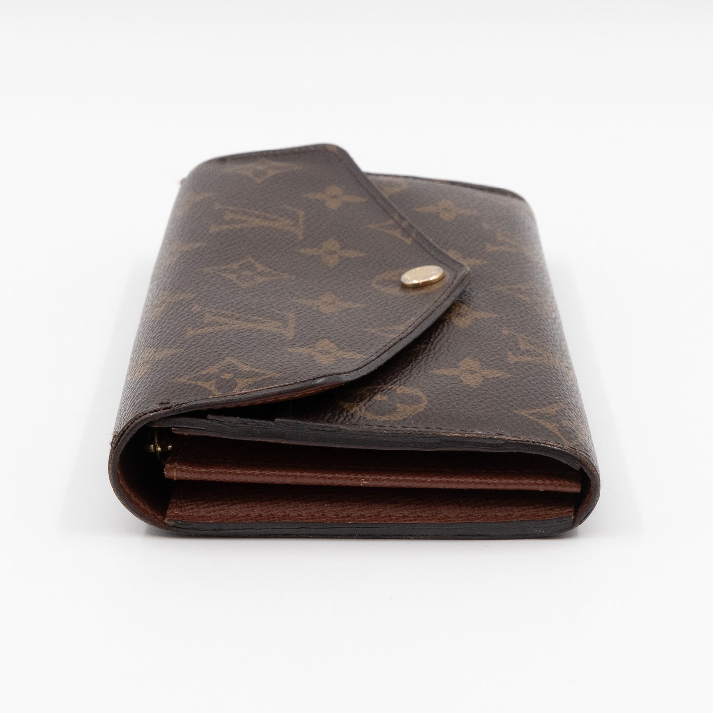 Sarah Wallet Monogram Brown