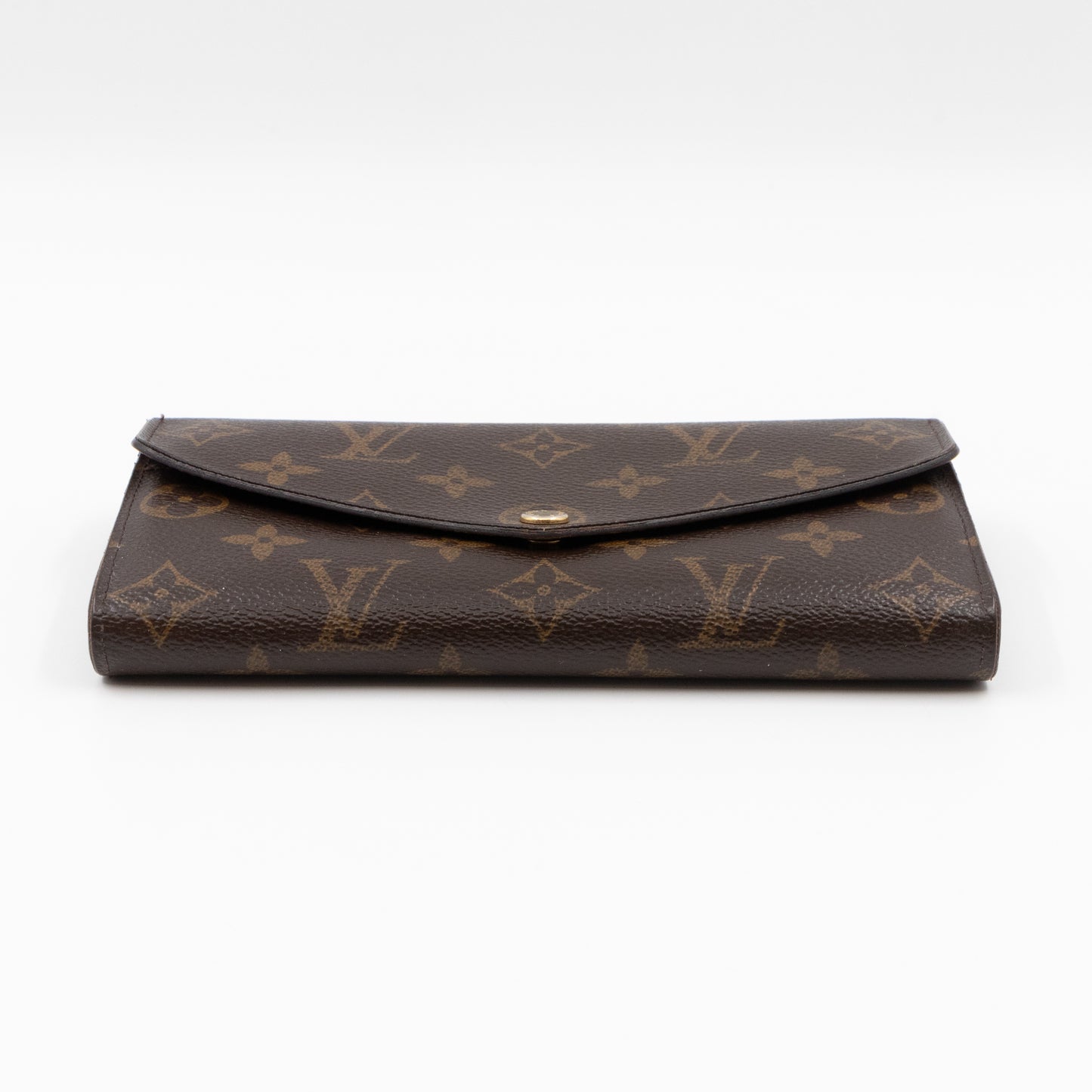 Sarah Wallet Monogram Brown