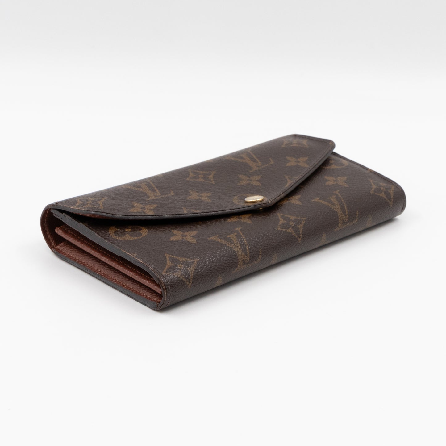 Sarah Wallet Monogram Brown