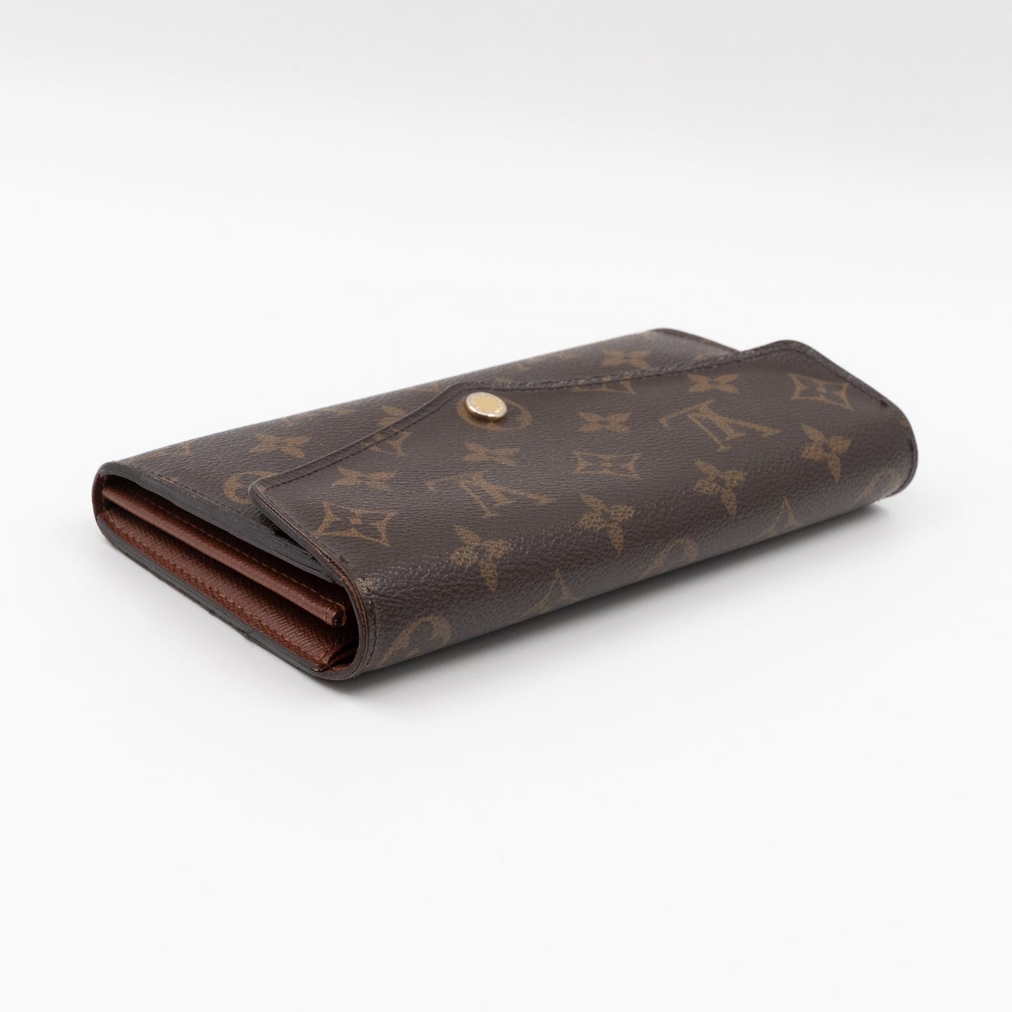Sarah Wallet Monogram Brown