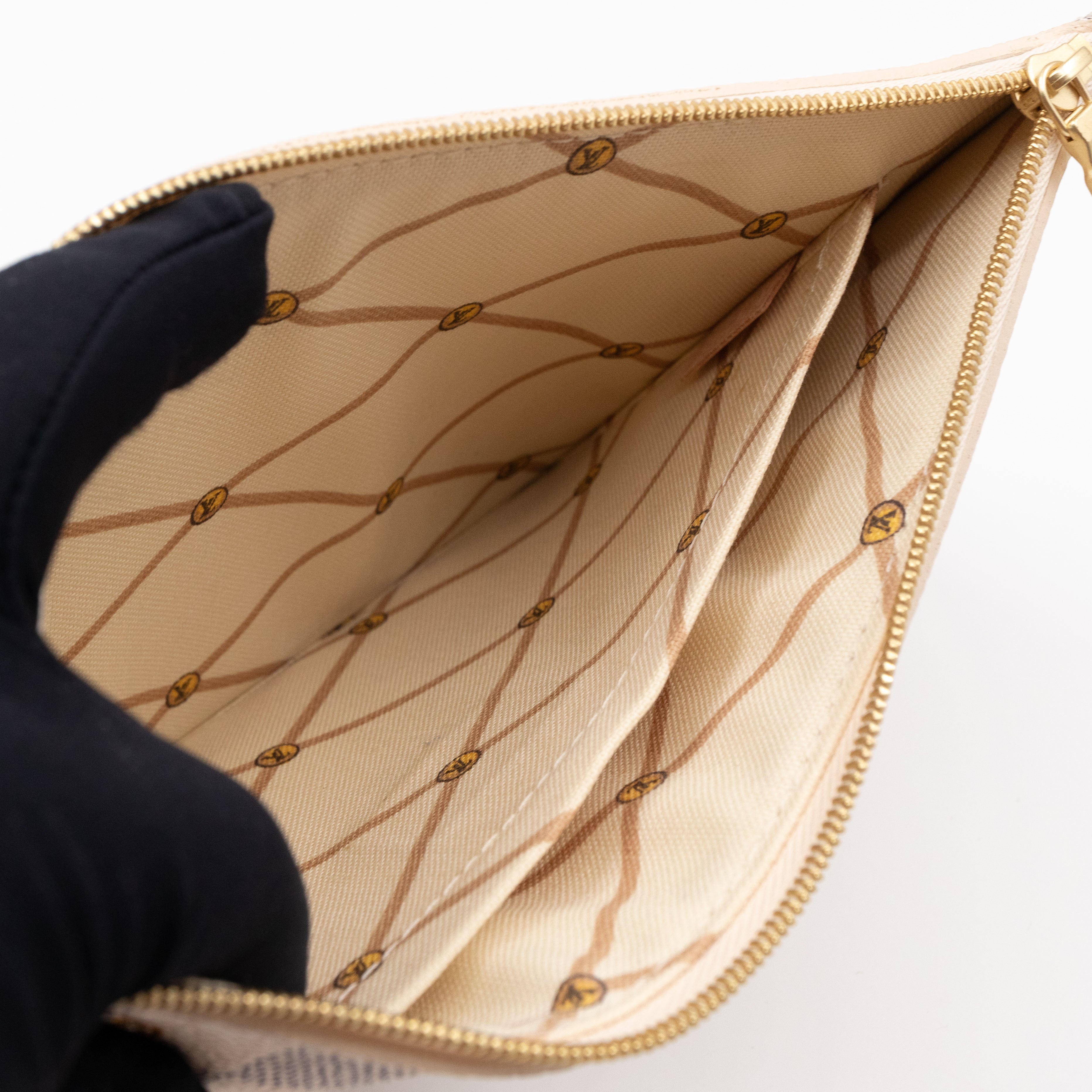 Neverfull Pochette Damier Azur Summer Trunk