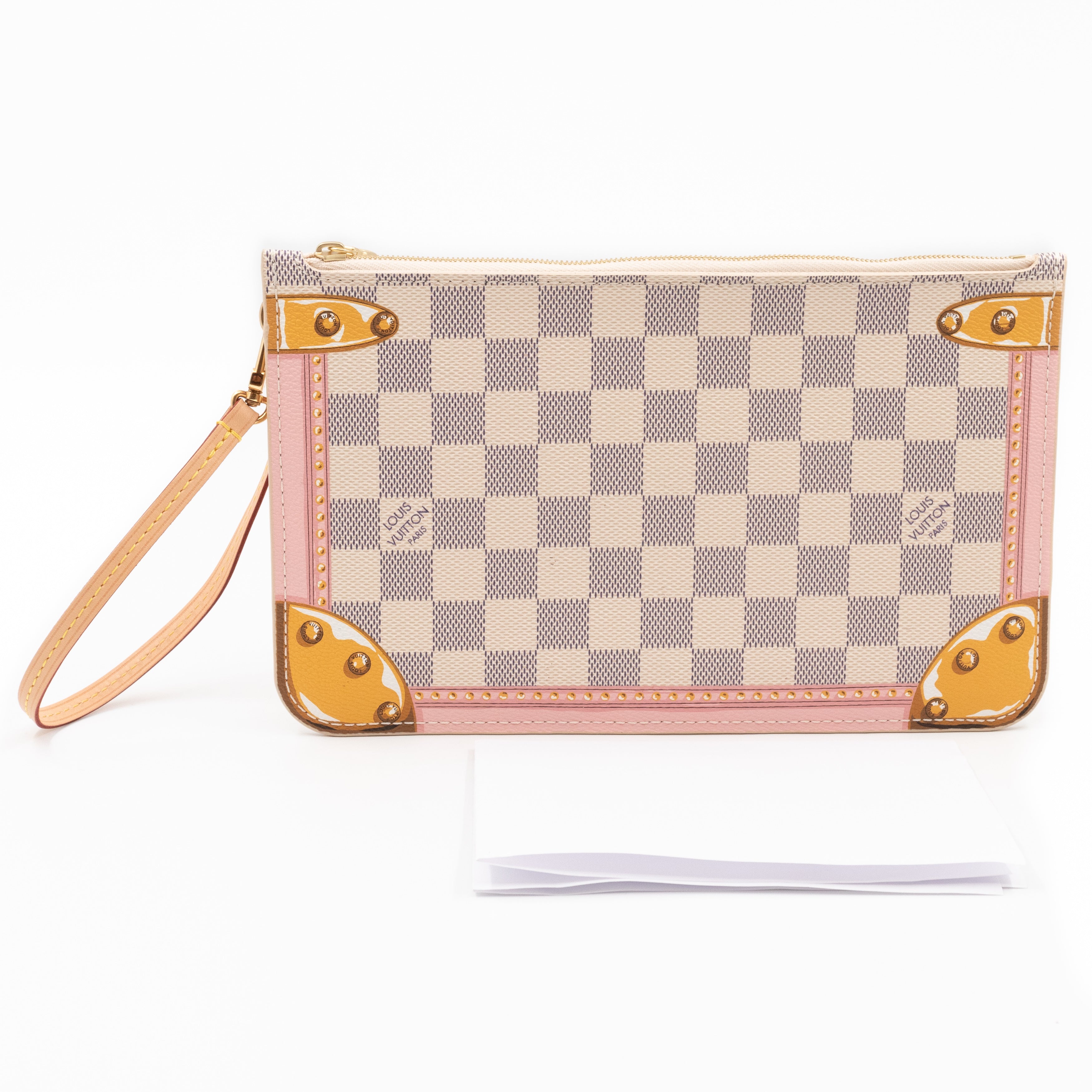 Neverfull Pochette Damier Azur Summer Trunk