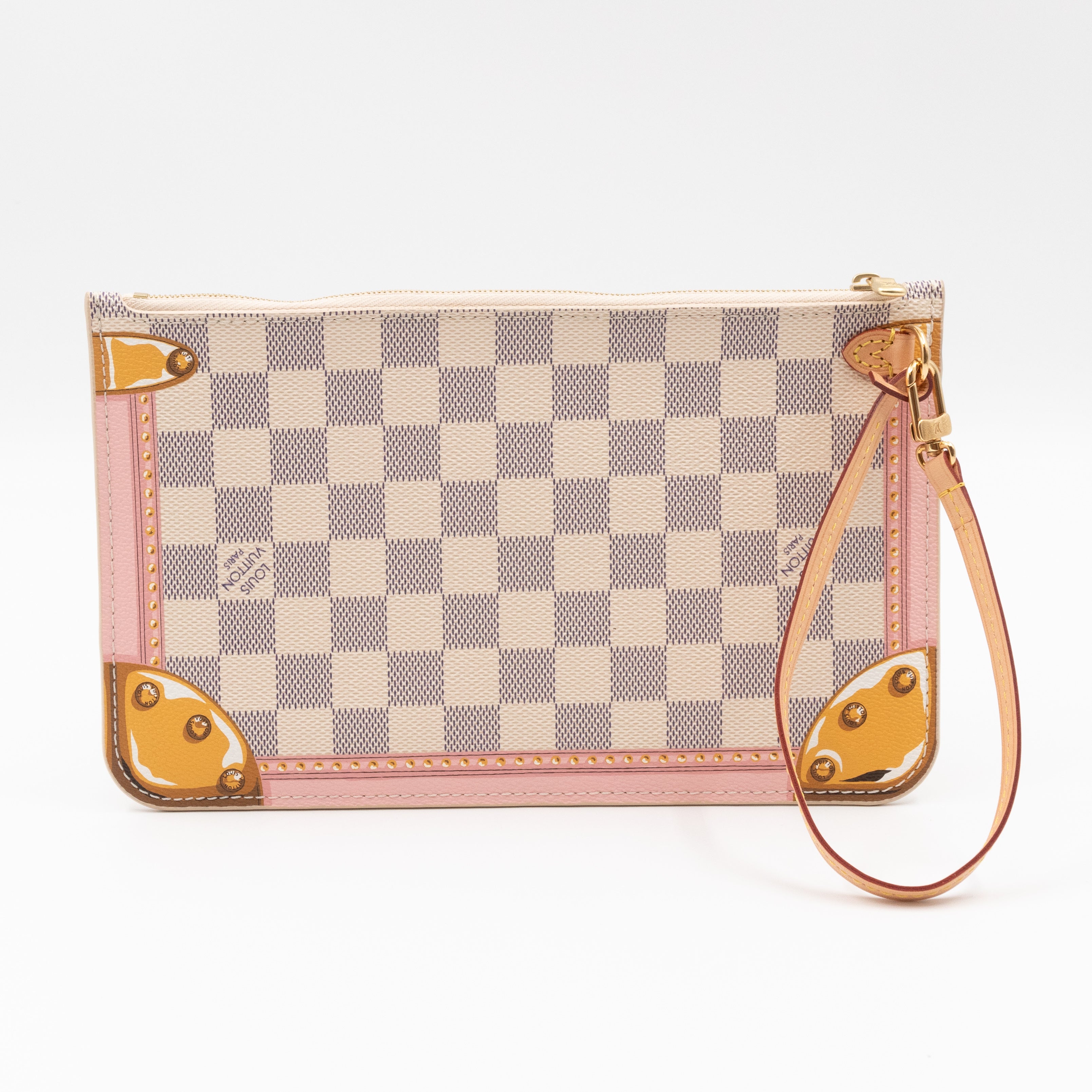 Neverfull Pochette Damier Azur Summer Trunk