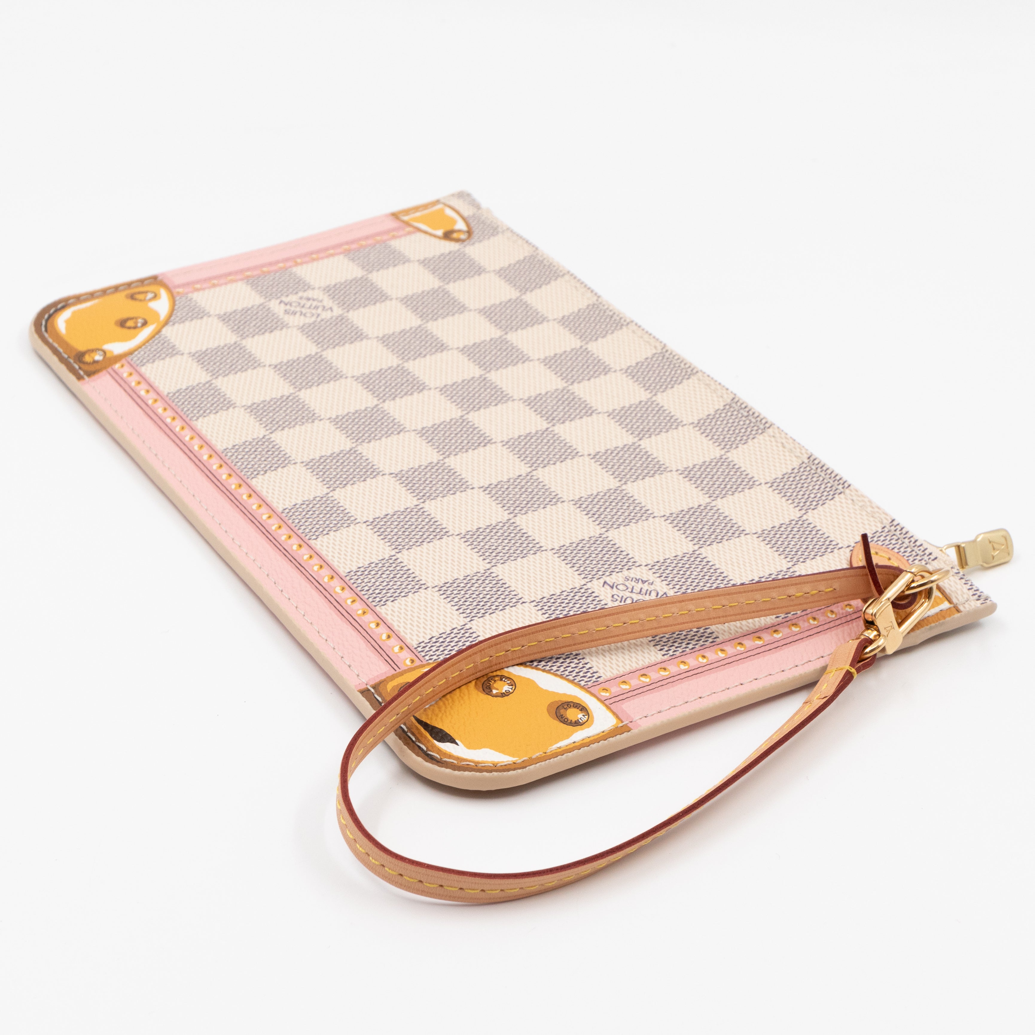 Neverfull Pochette Damier Azur Summer Trunk