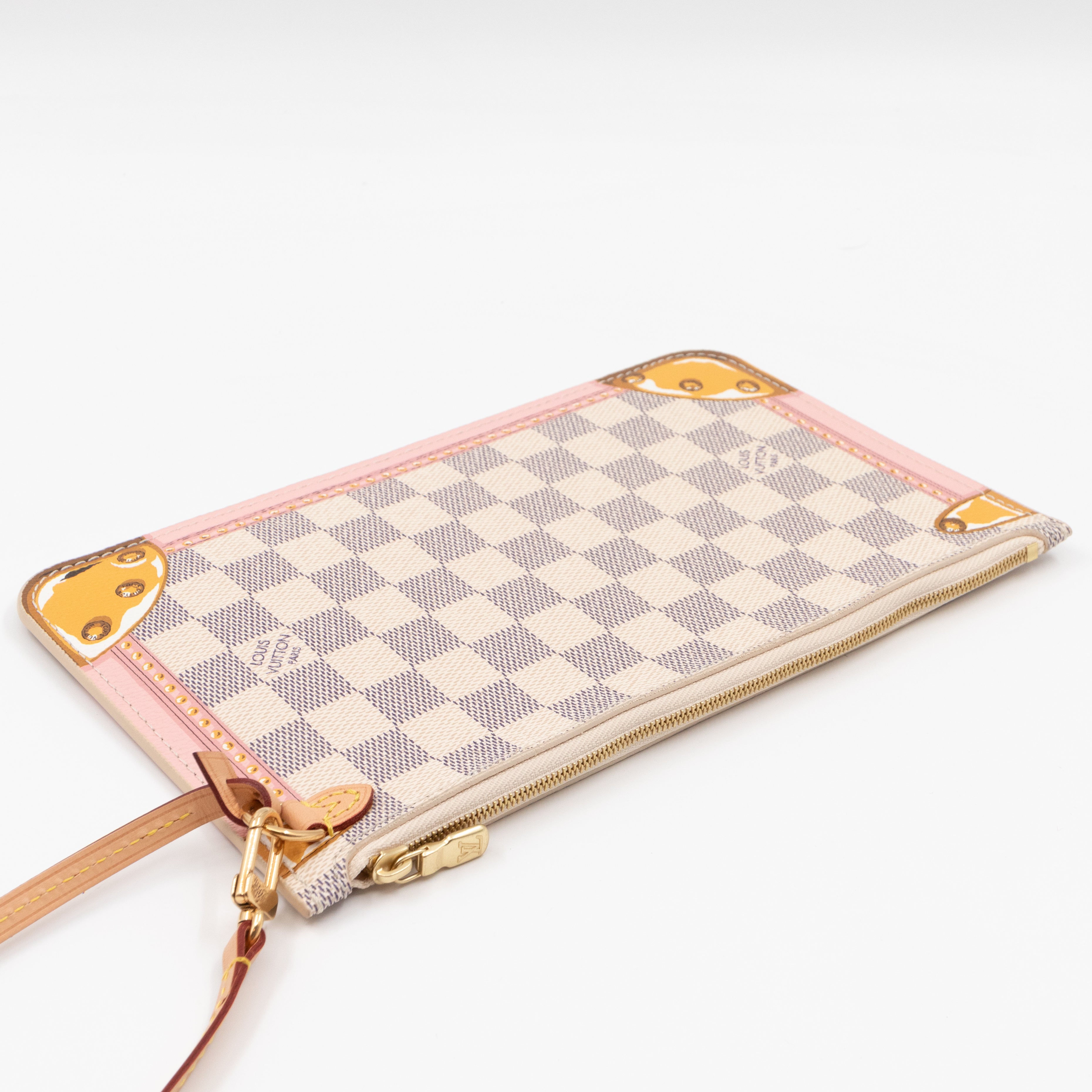 Neverfull Pochette Damier Azur Summer Trunk