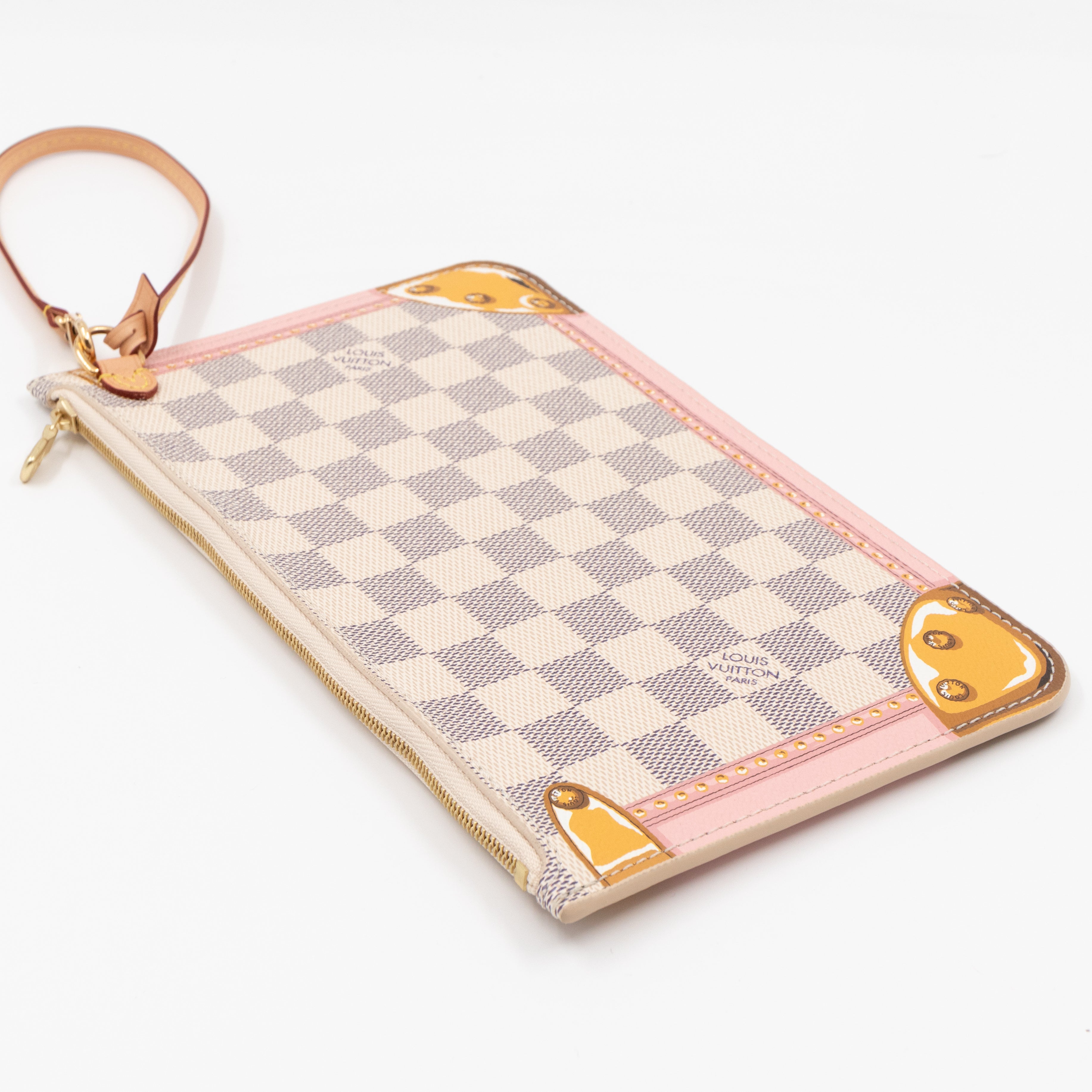 Neverfull Pochette Damier Azur Summer Trunk
