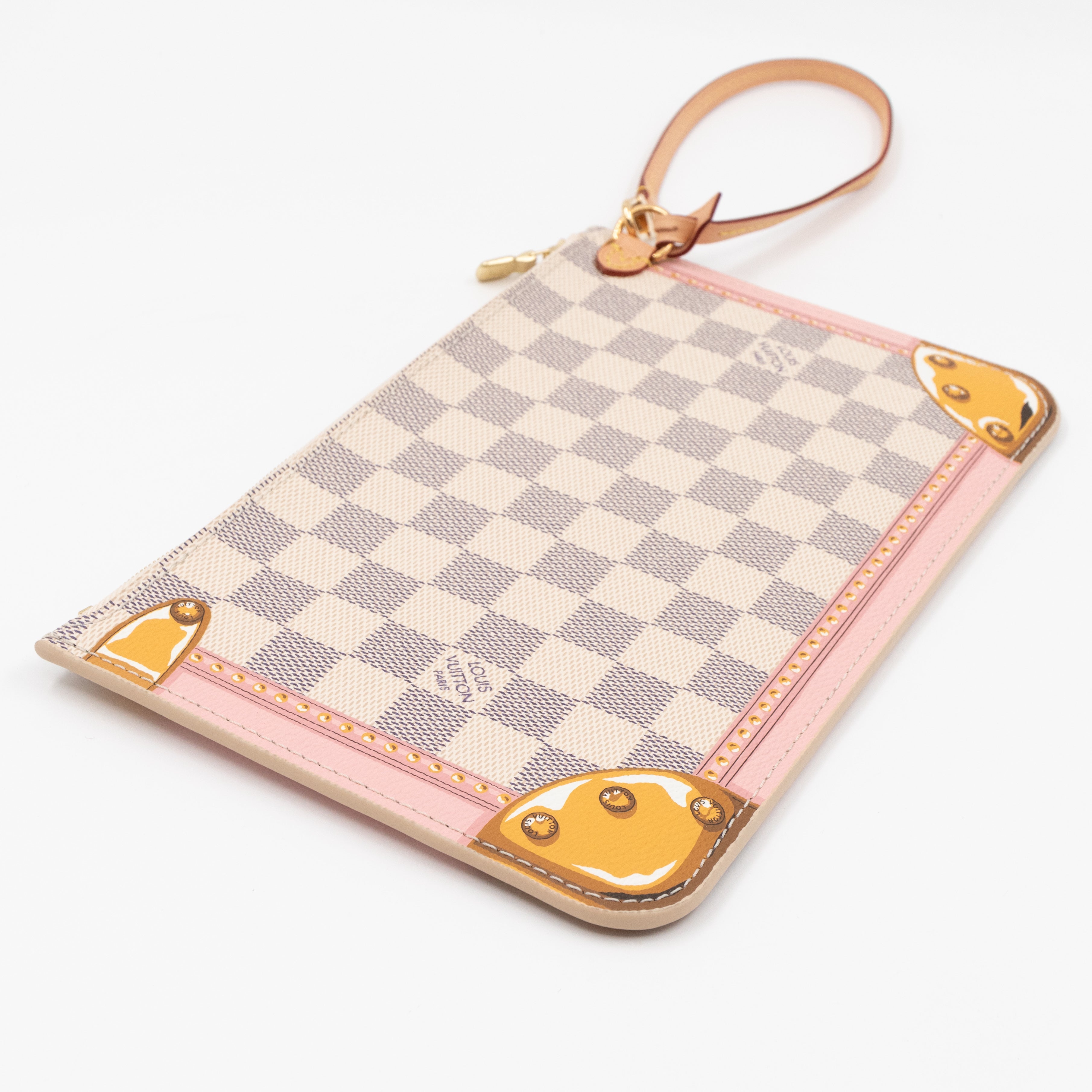 Neverfull Pochette Damier Azur Summer Trunk