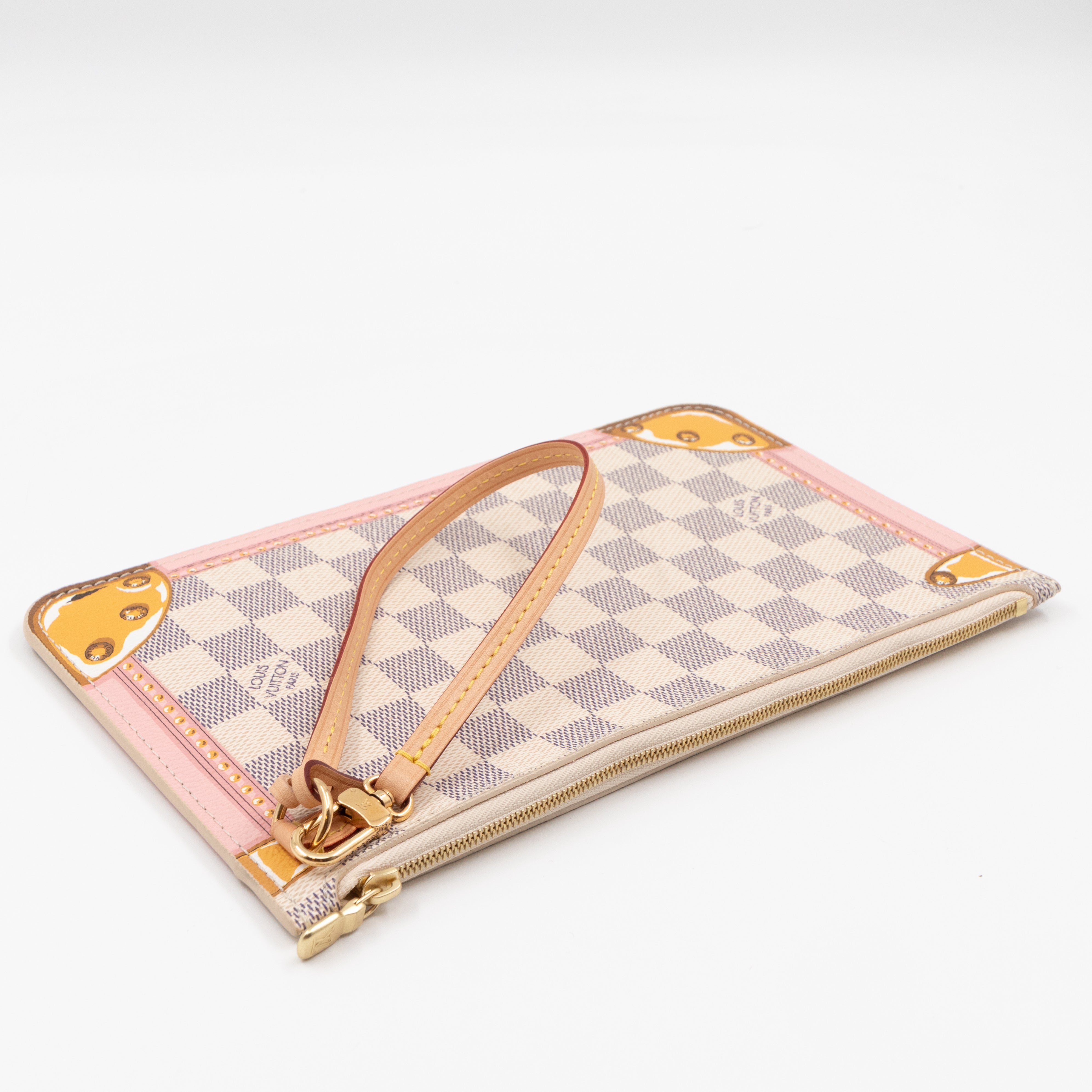 Neverfull Pochette Damier Azur Summer Trunk