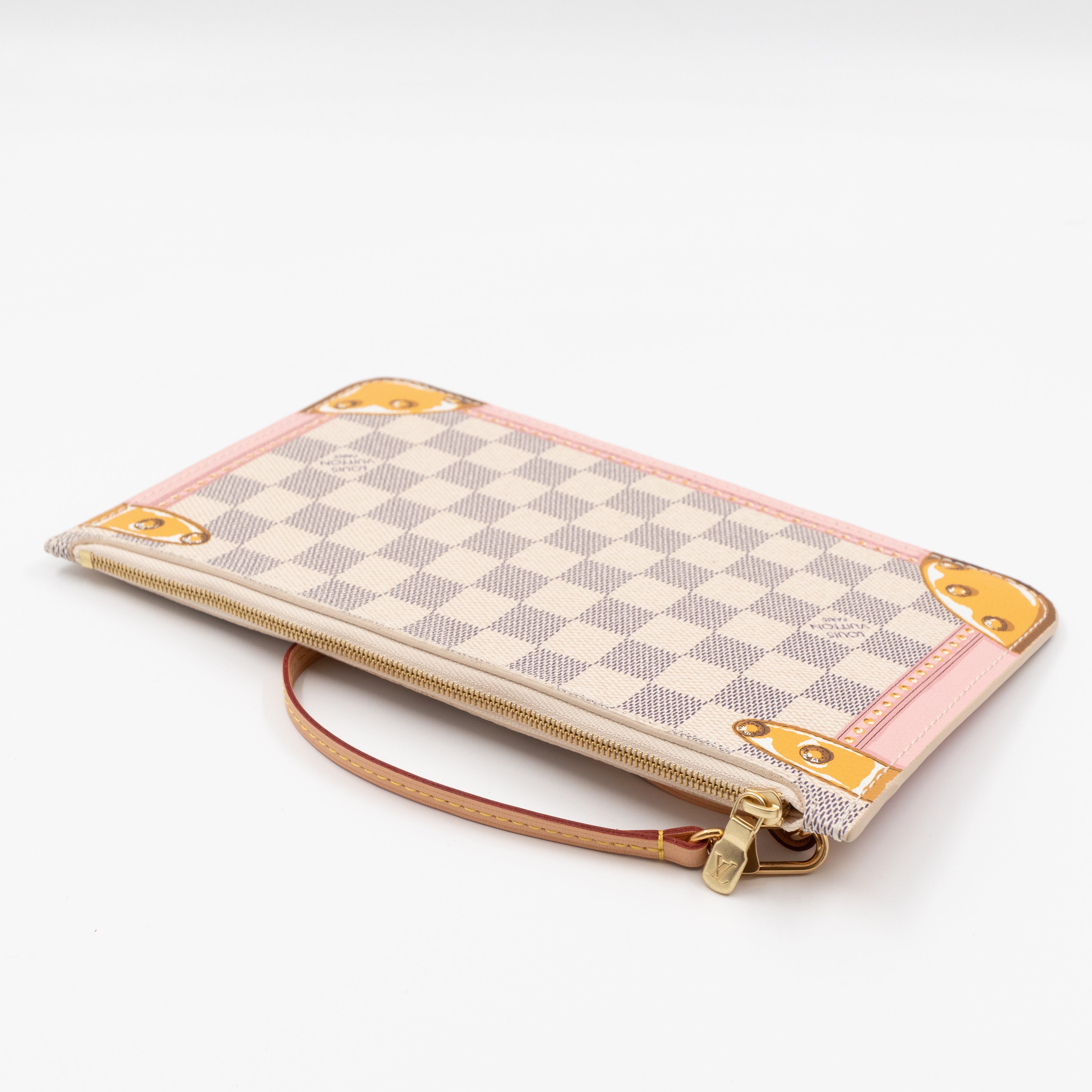 Neverfull Pochette Damier Azur Summer Trunk