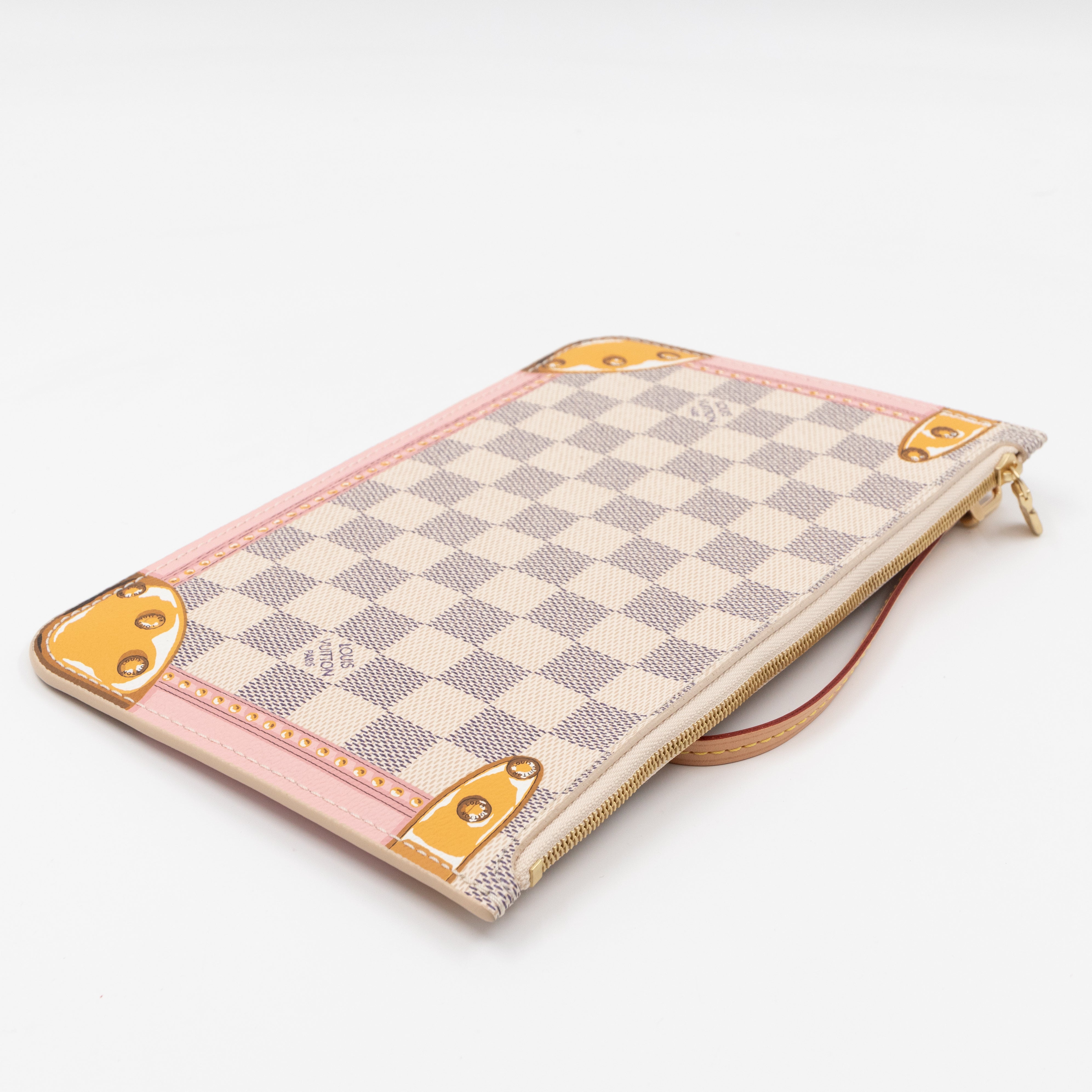Neverfull Pochette Damier Azur Summer Trunk