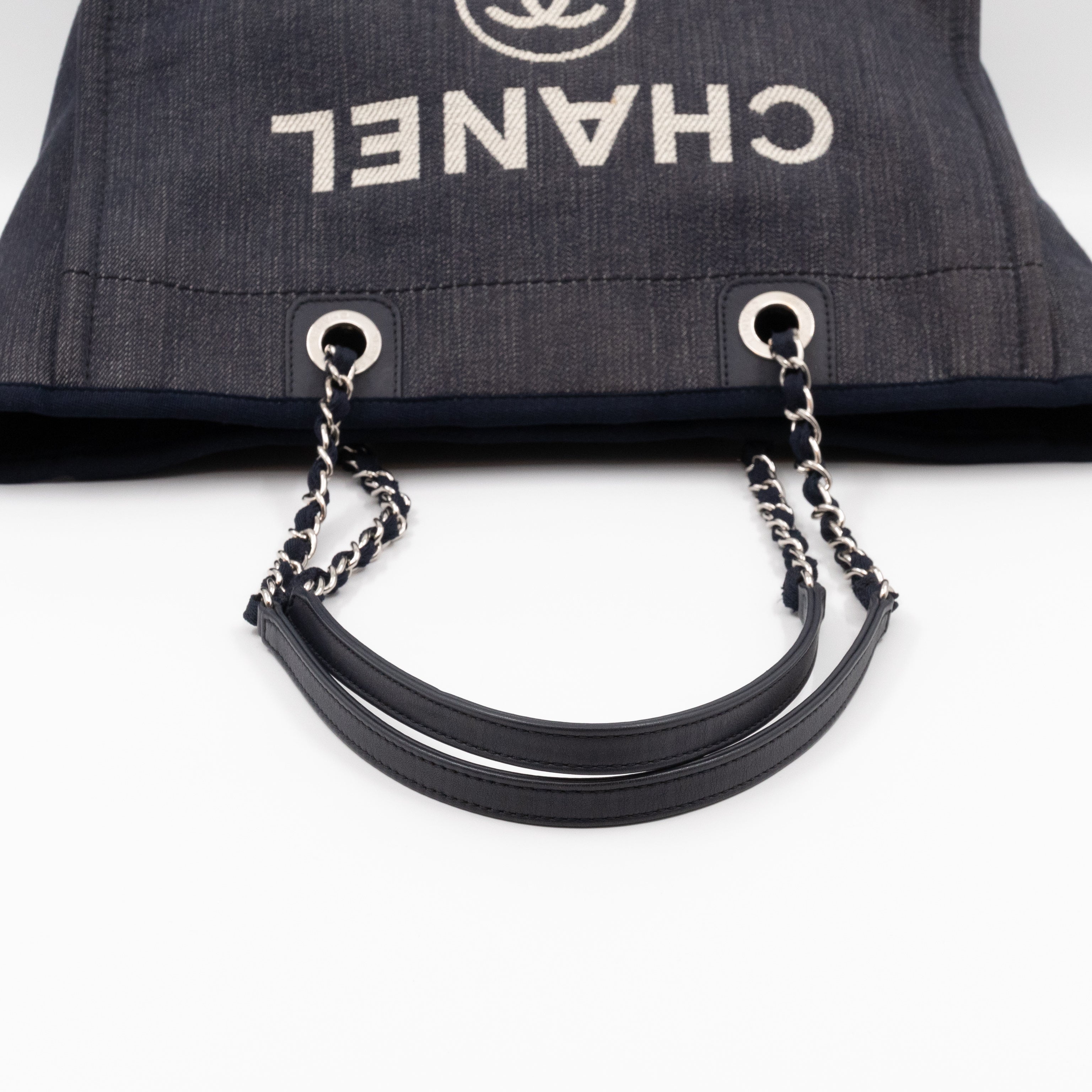 Deauville Medium Tote Dark Blue Canvas
