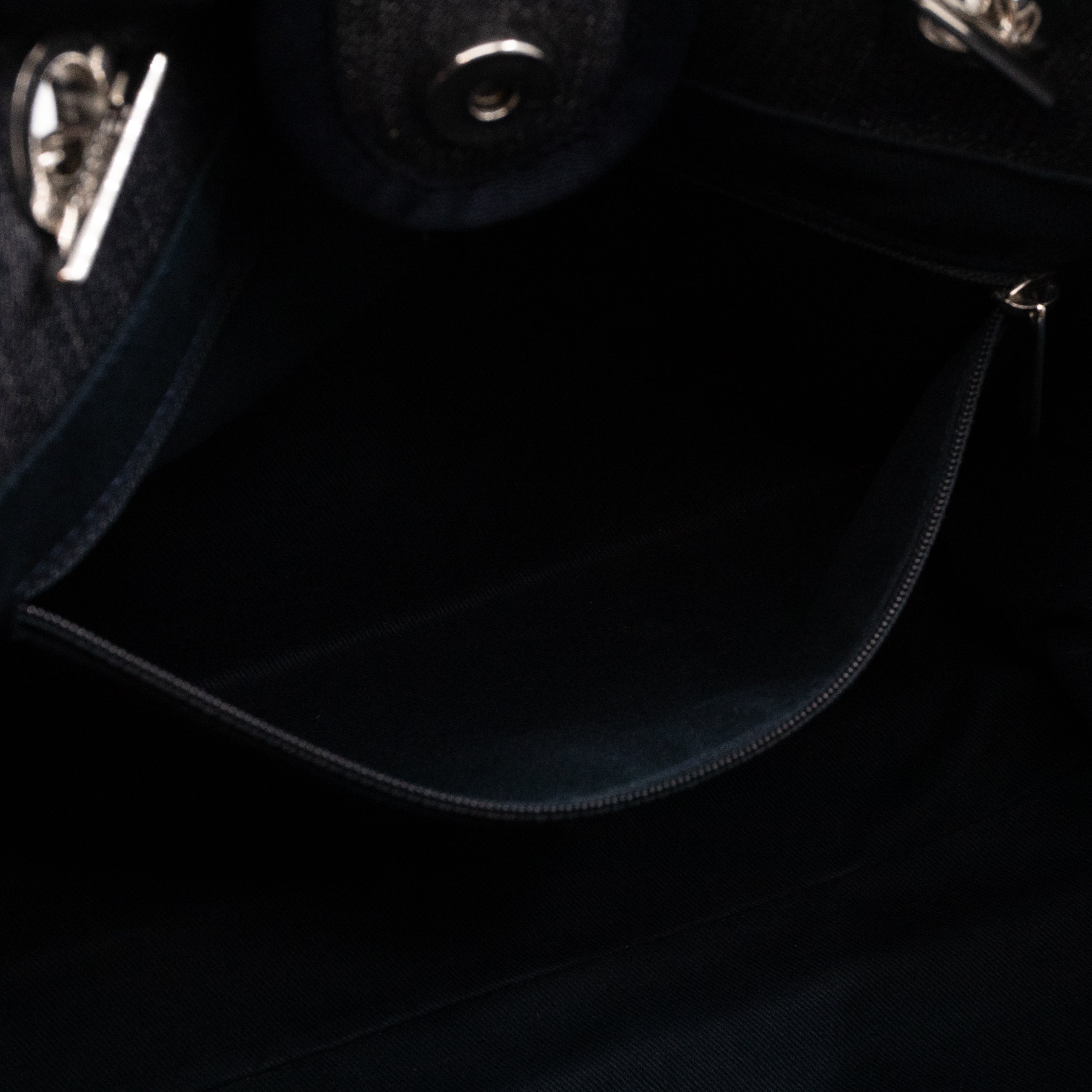 Deauville Medium Tote Dark Blue Canvas