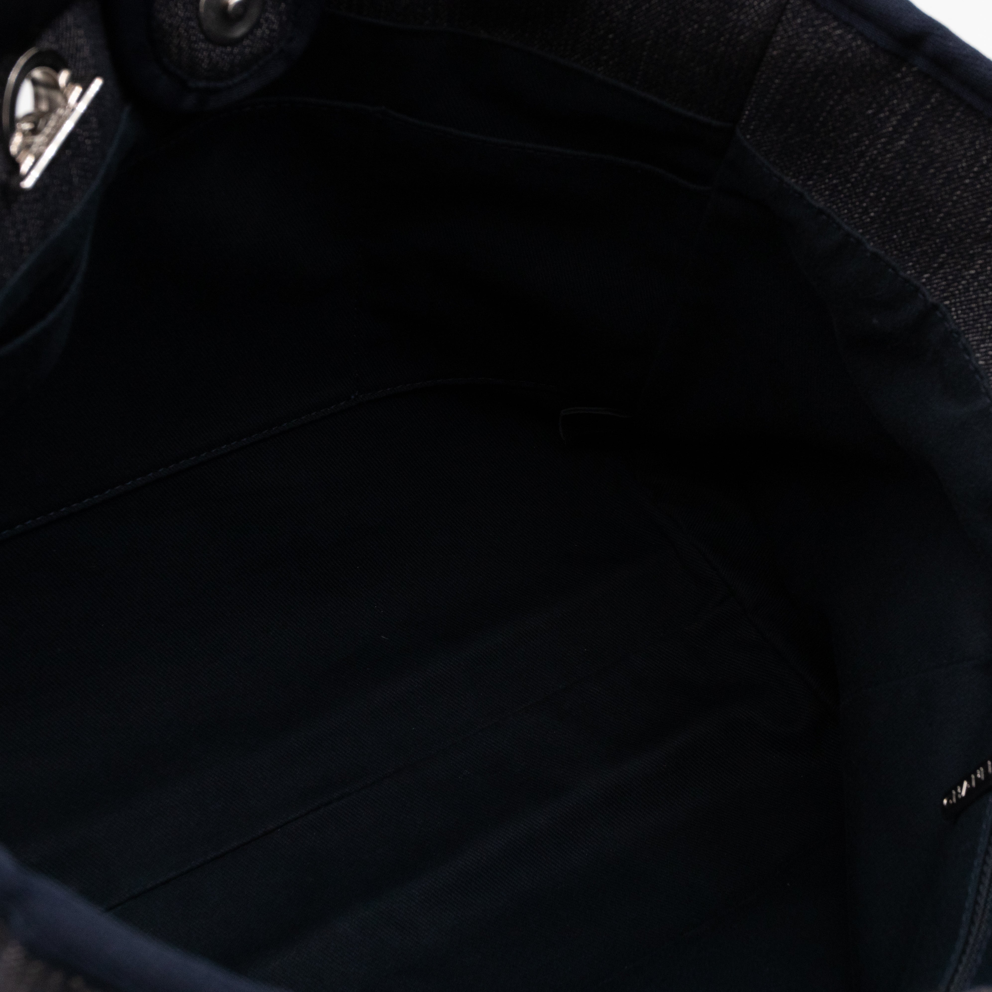 Deauville Medium Tote Dark Blue Canvas