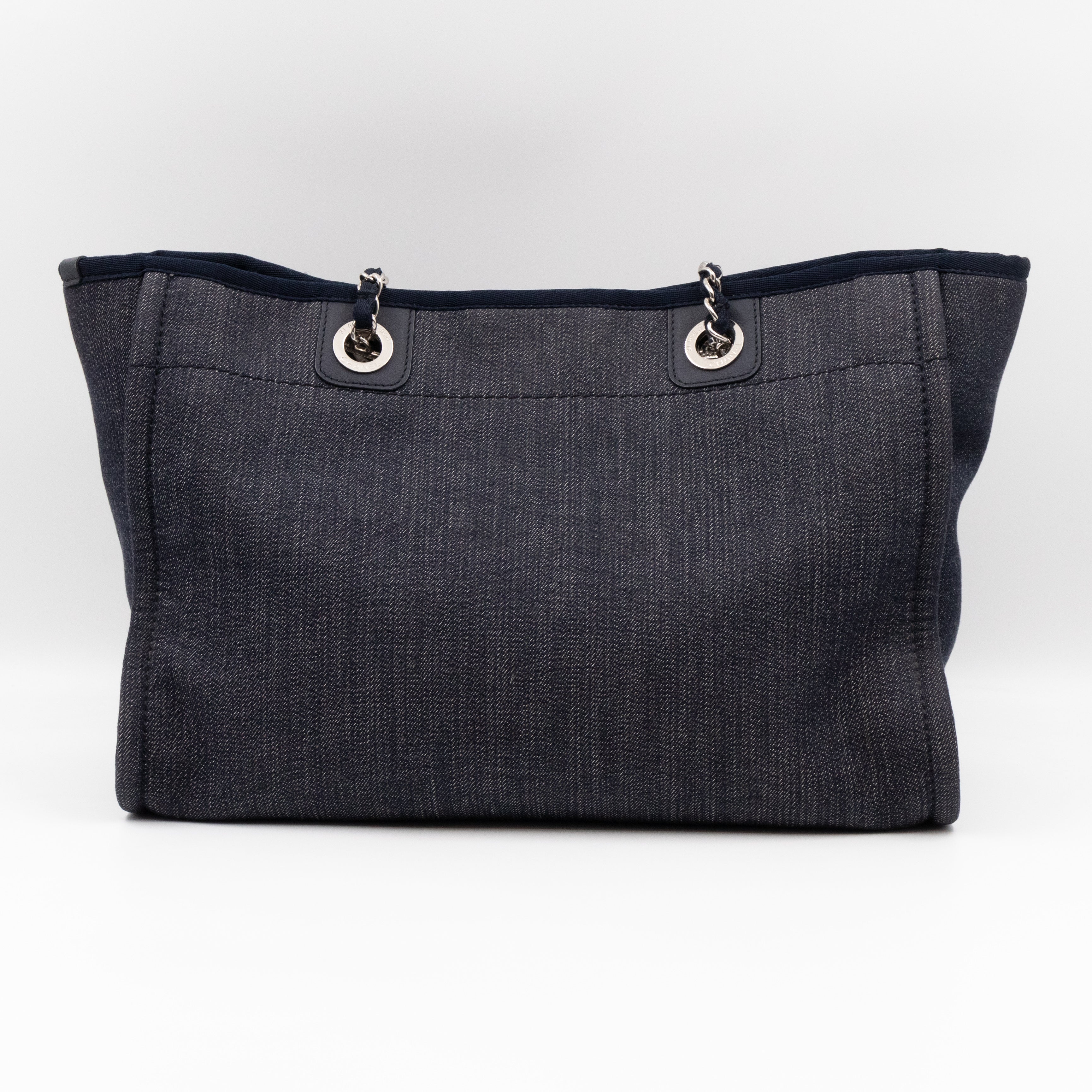 Deauville Medium Tote Dark Blue Canvas