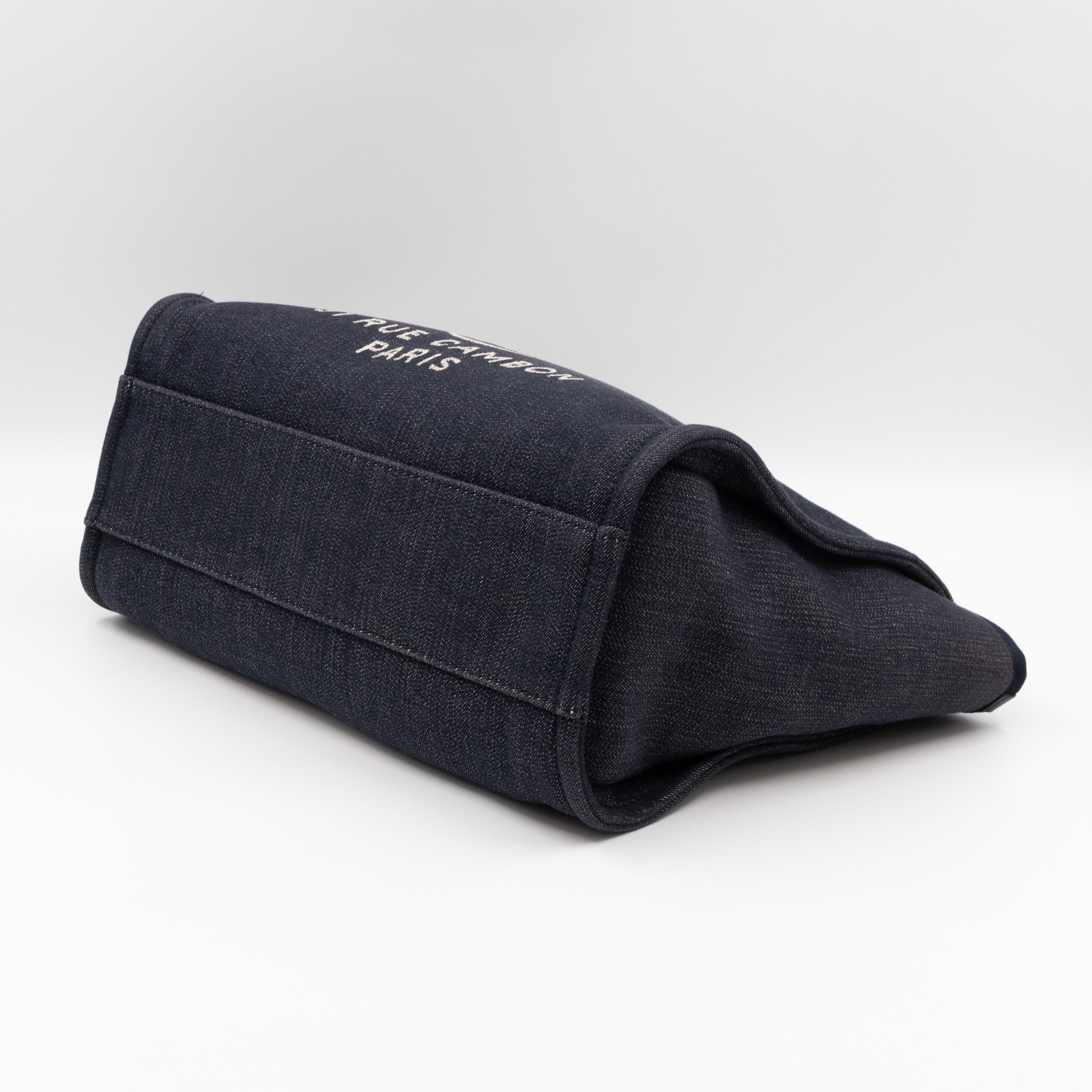 Deauville Medium Tote Dark Blue Canvas
