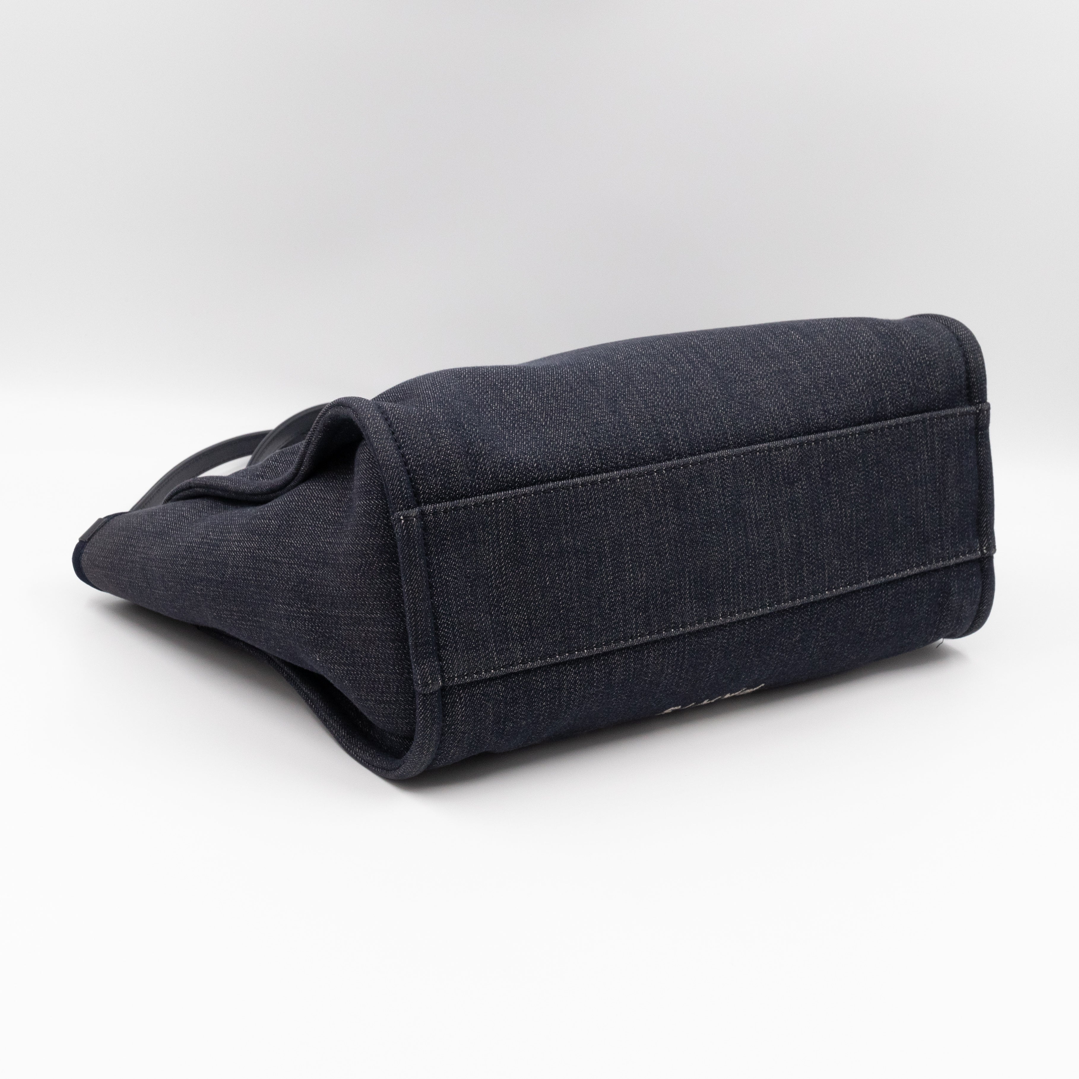 Deauville Medium Tote Dark Blue Canvas