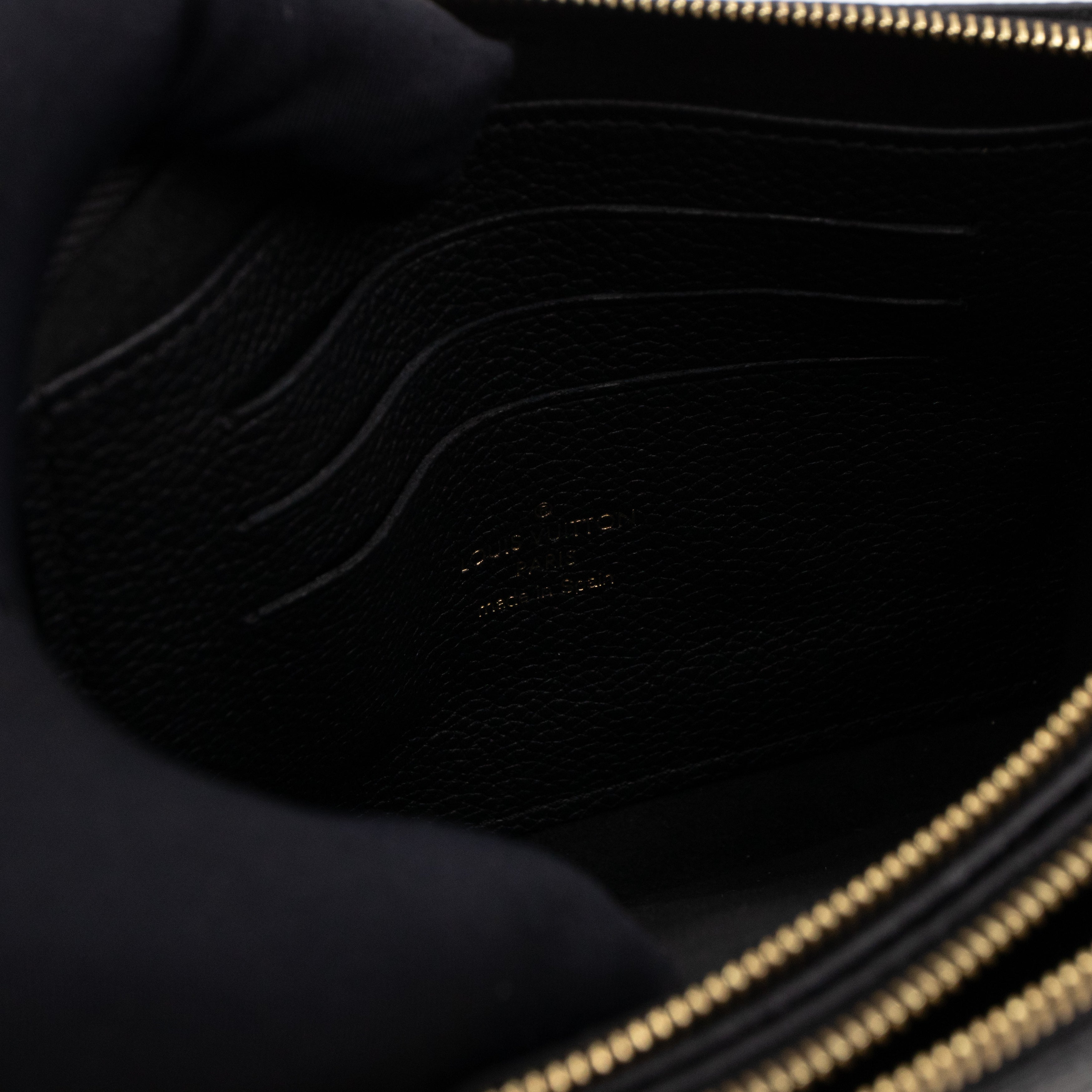 Double Zip Pochette Monogram Empreinte Black