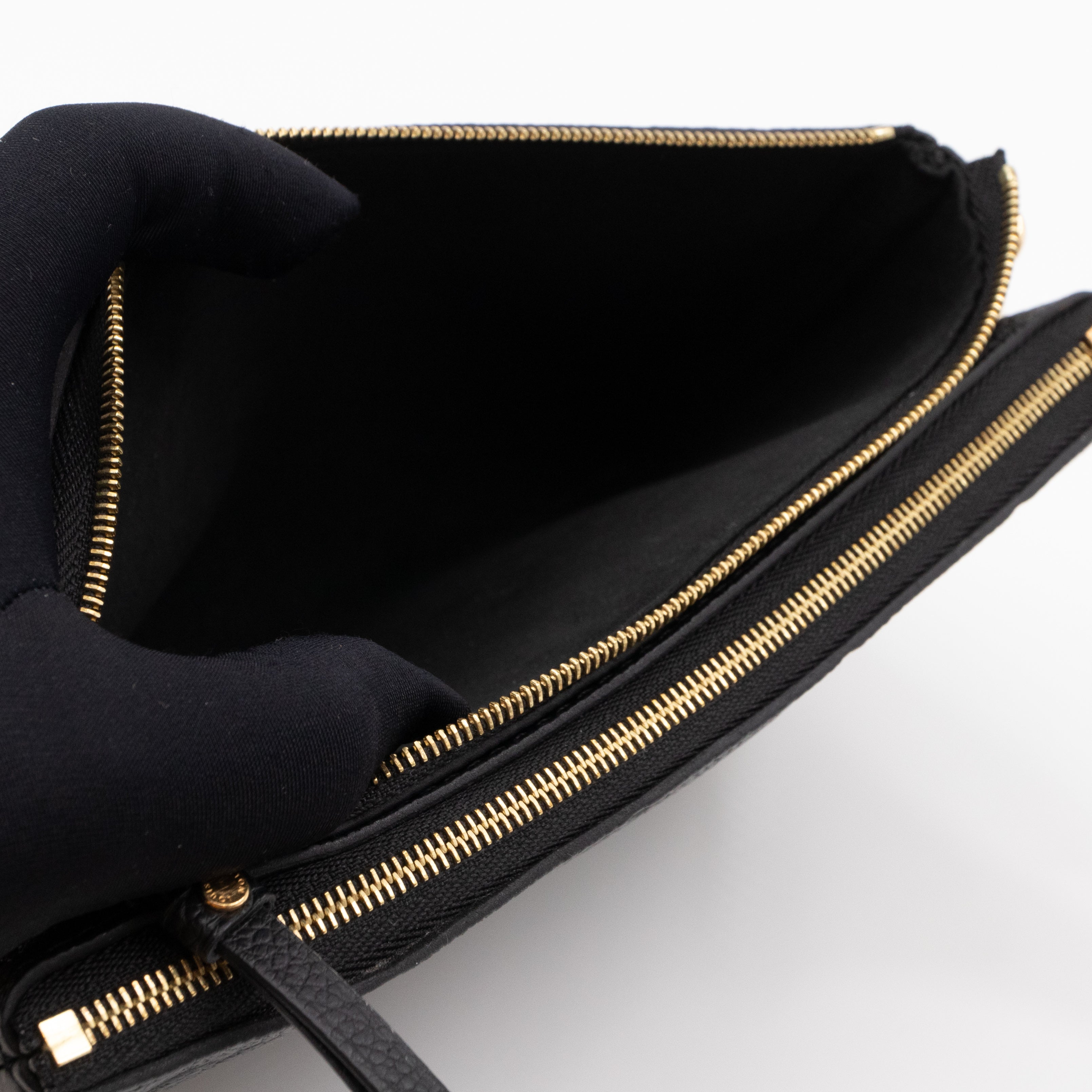Double Zip Pochette Monogram Empreinte Black