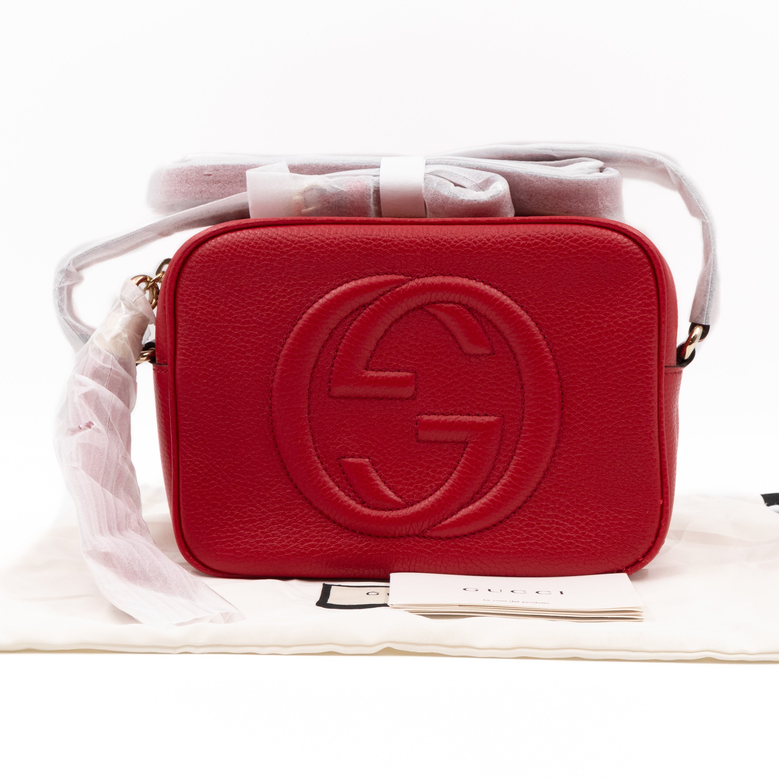 Gucci Disco Soho Red Leather Gold – Queen Station