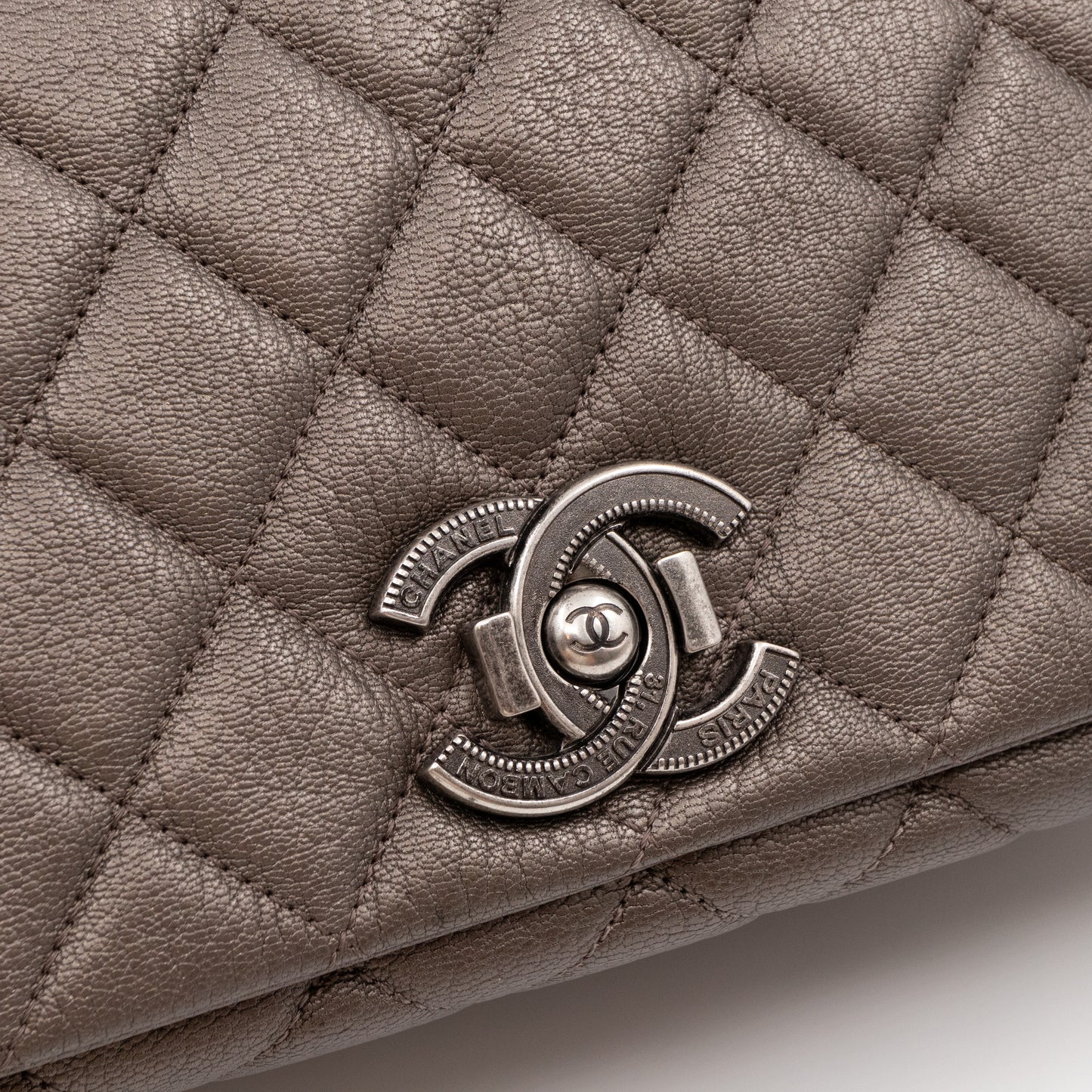 City Rock Flap Bag Jumbo Metallic Goatskin