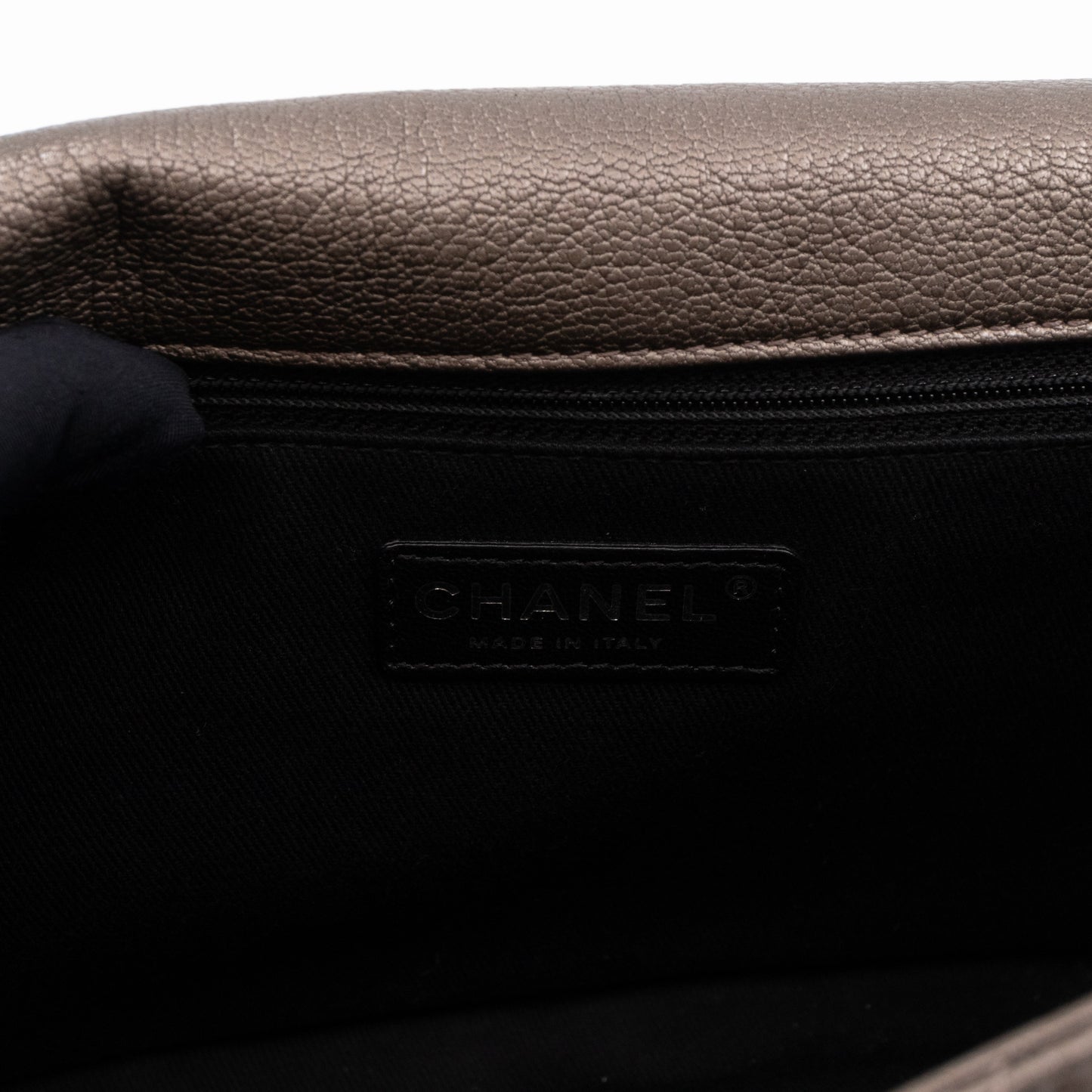 City Rock Flap Bag Jumbo Metallic Goatskin