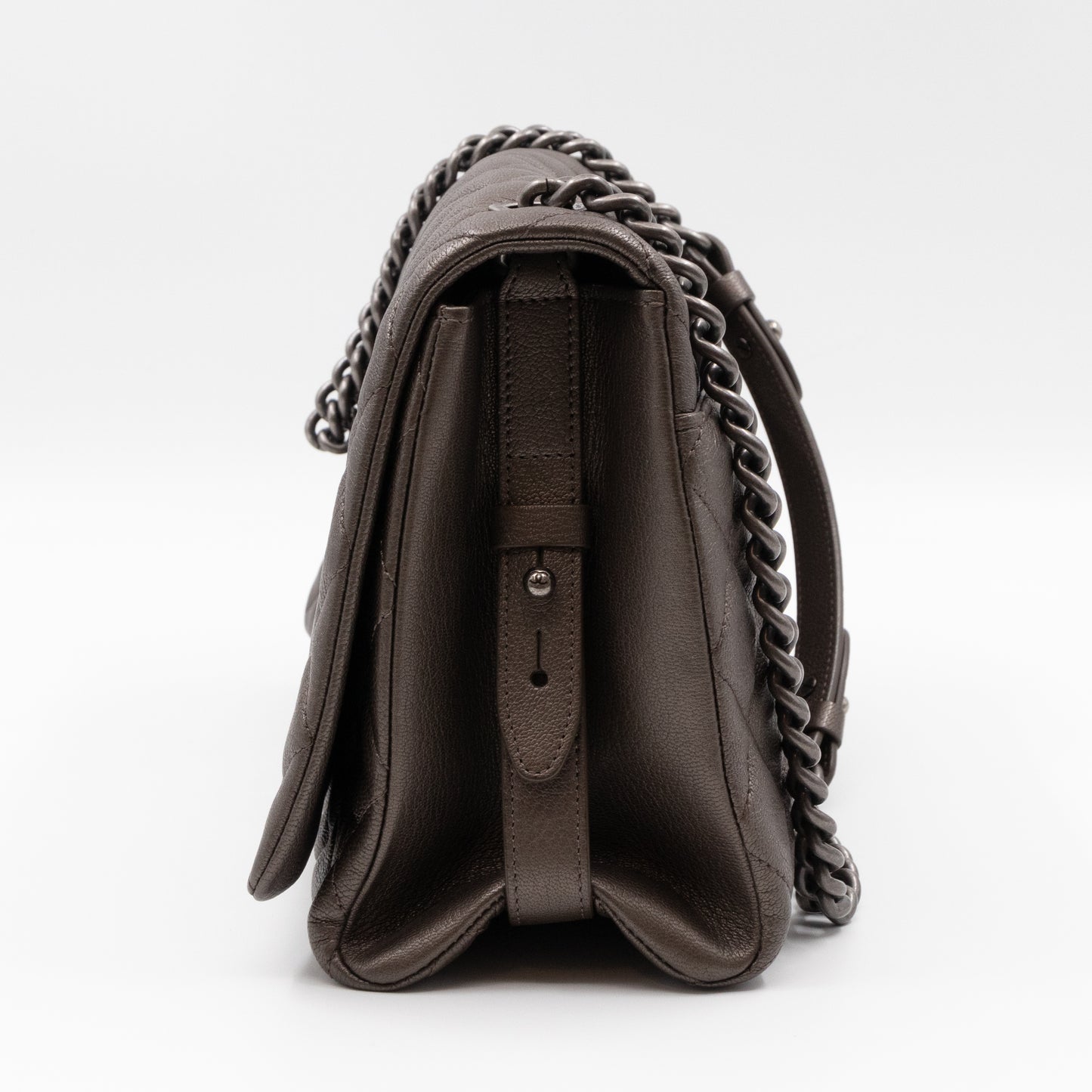 City Rock Flap Bag Jumbo Metallic Goatskin