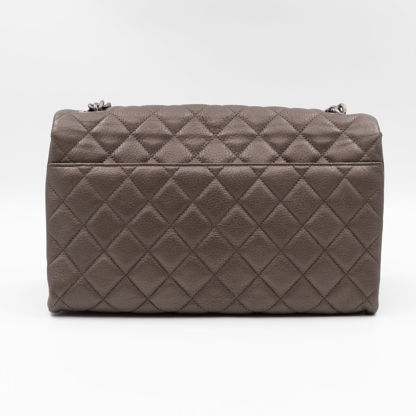 City Rock Flap Bag Jumbo Metallic Goatskin