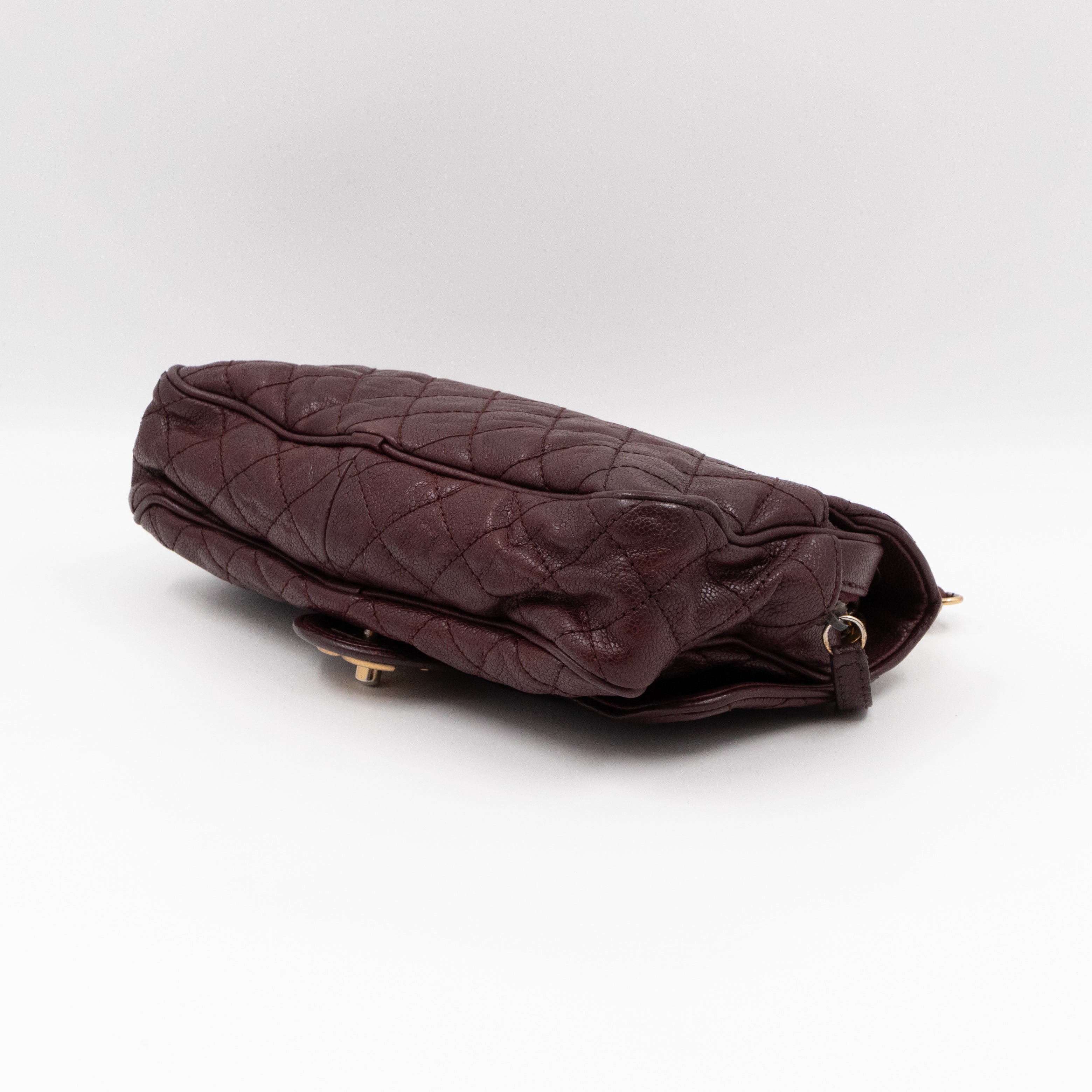Easy Flap Bag Burgundy Caviar Aged Gold