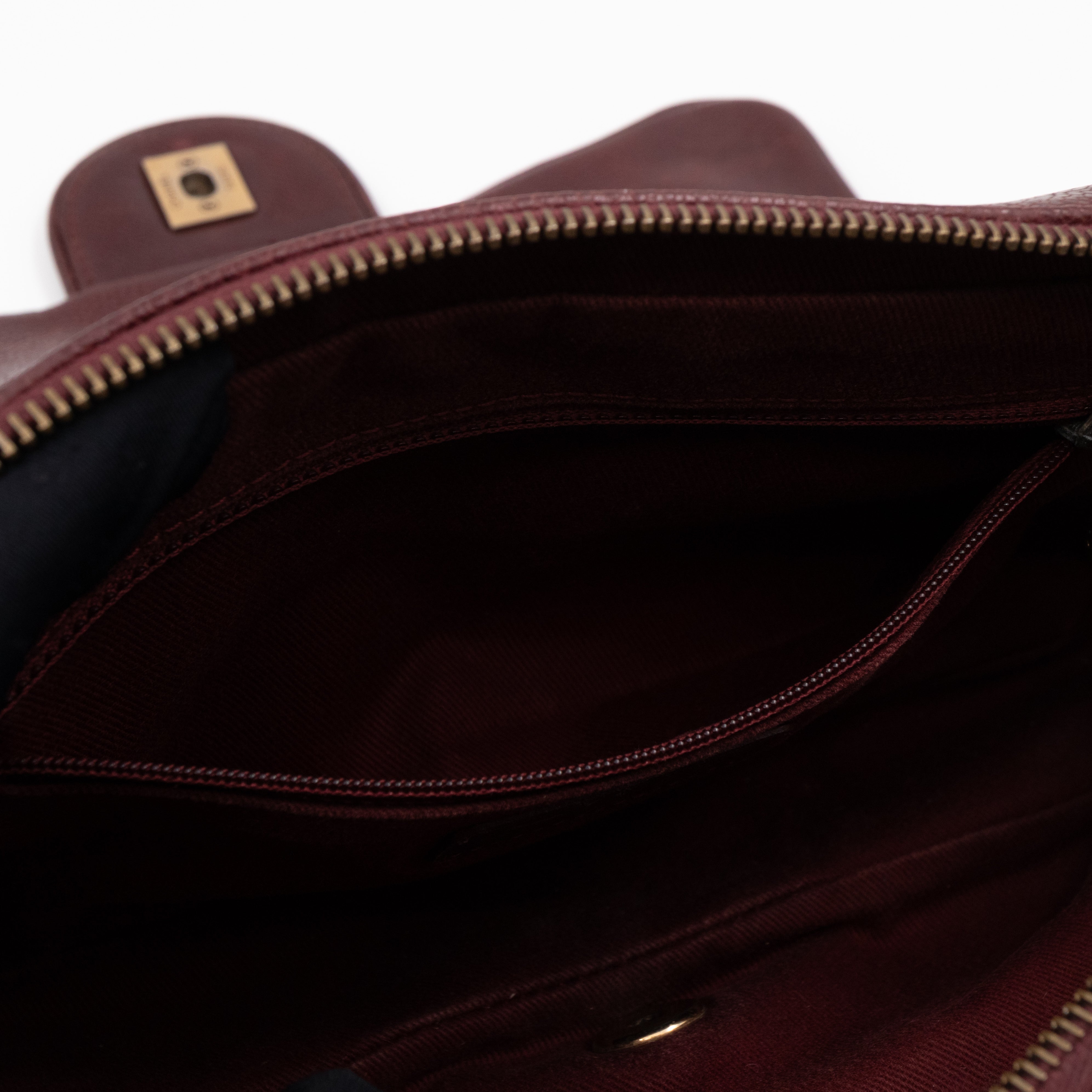 Easy Flap Bag Burgundy Caviar Aged Gold