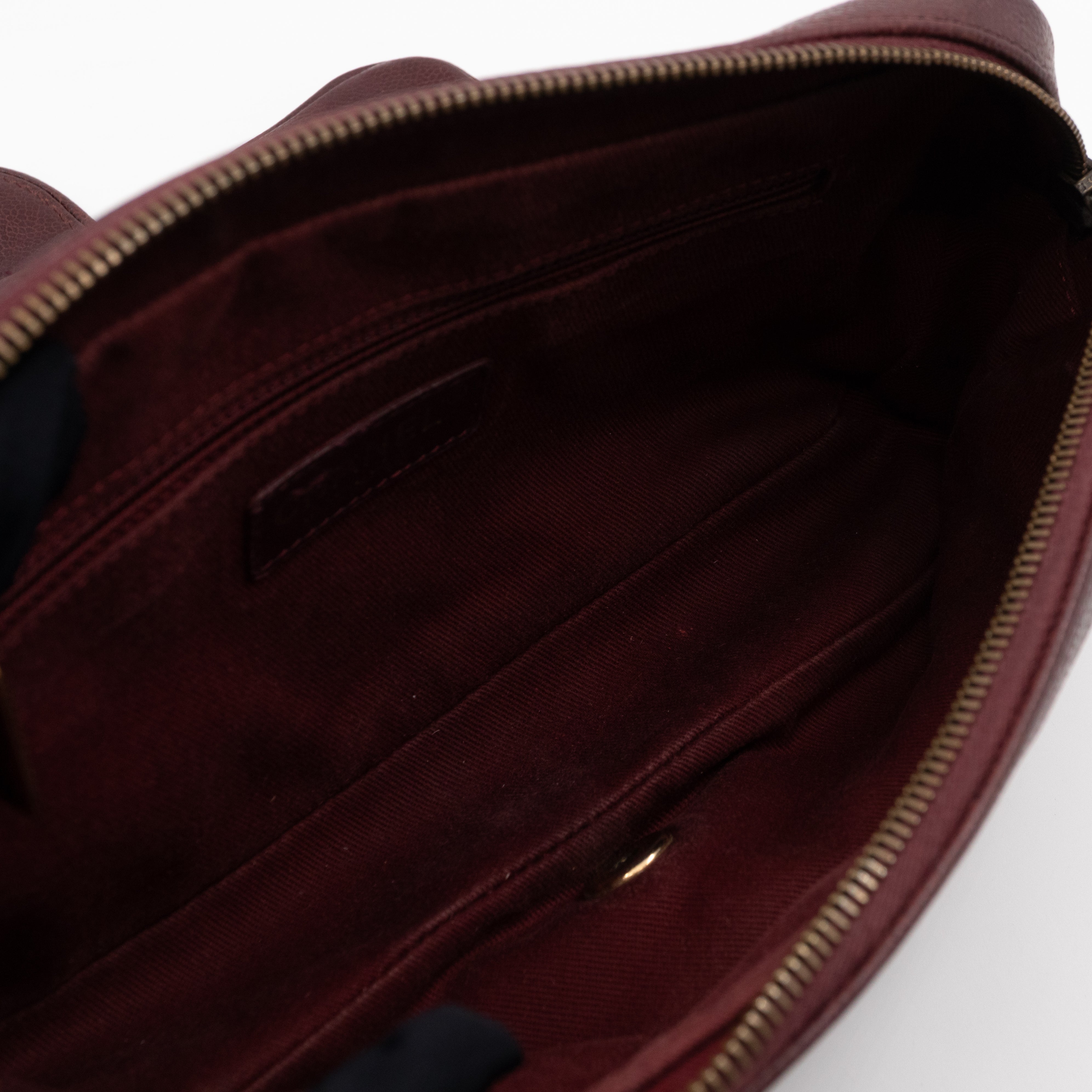 Easy Flap Bag Burgundy Caviar Aged Gold