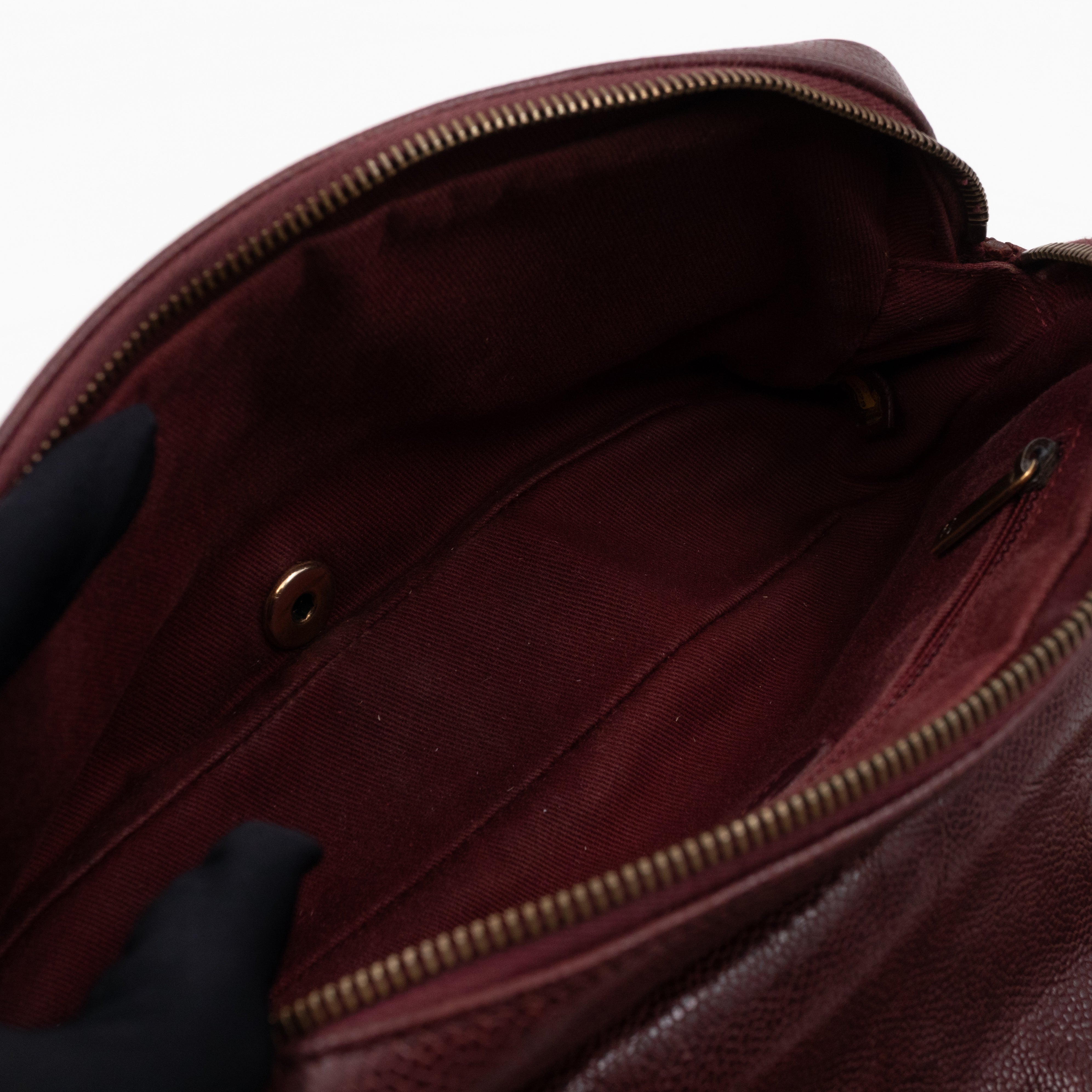Easy Flap Bag Burgundy Caviar Aged Gold