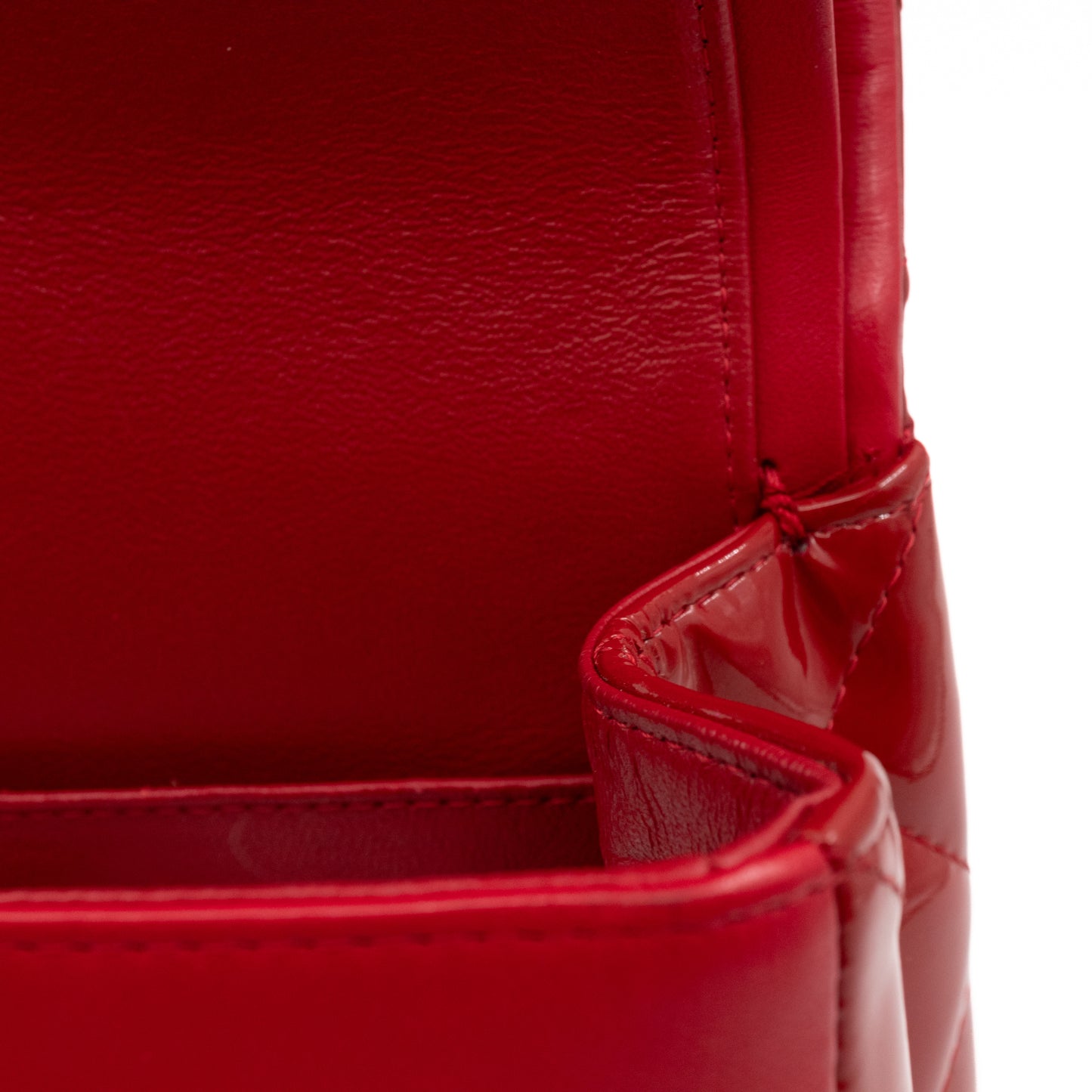 Classic Double Flap Jumbo Red Patent Leather