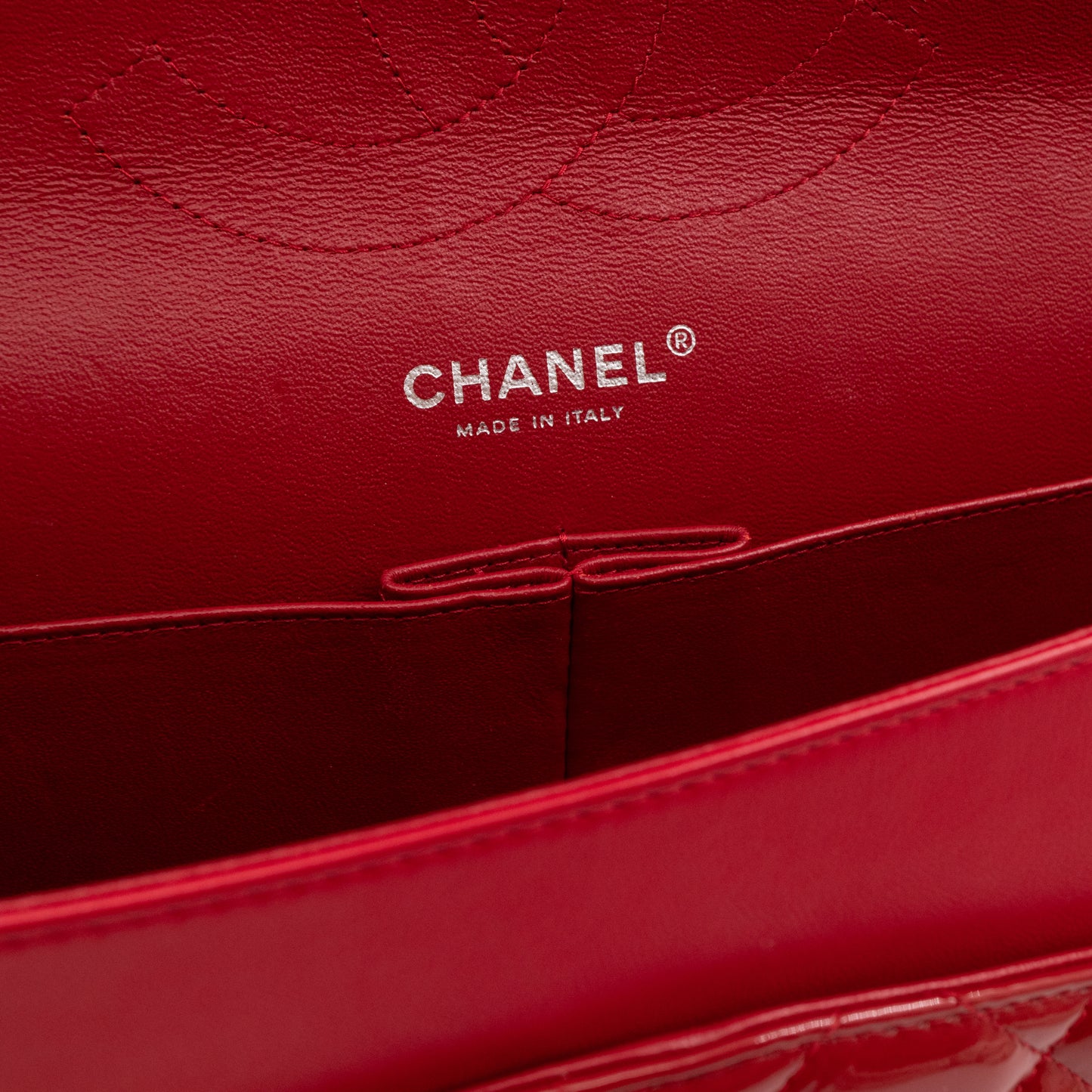 Classic Double Flap Jumbo Red Patent Leather