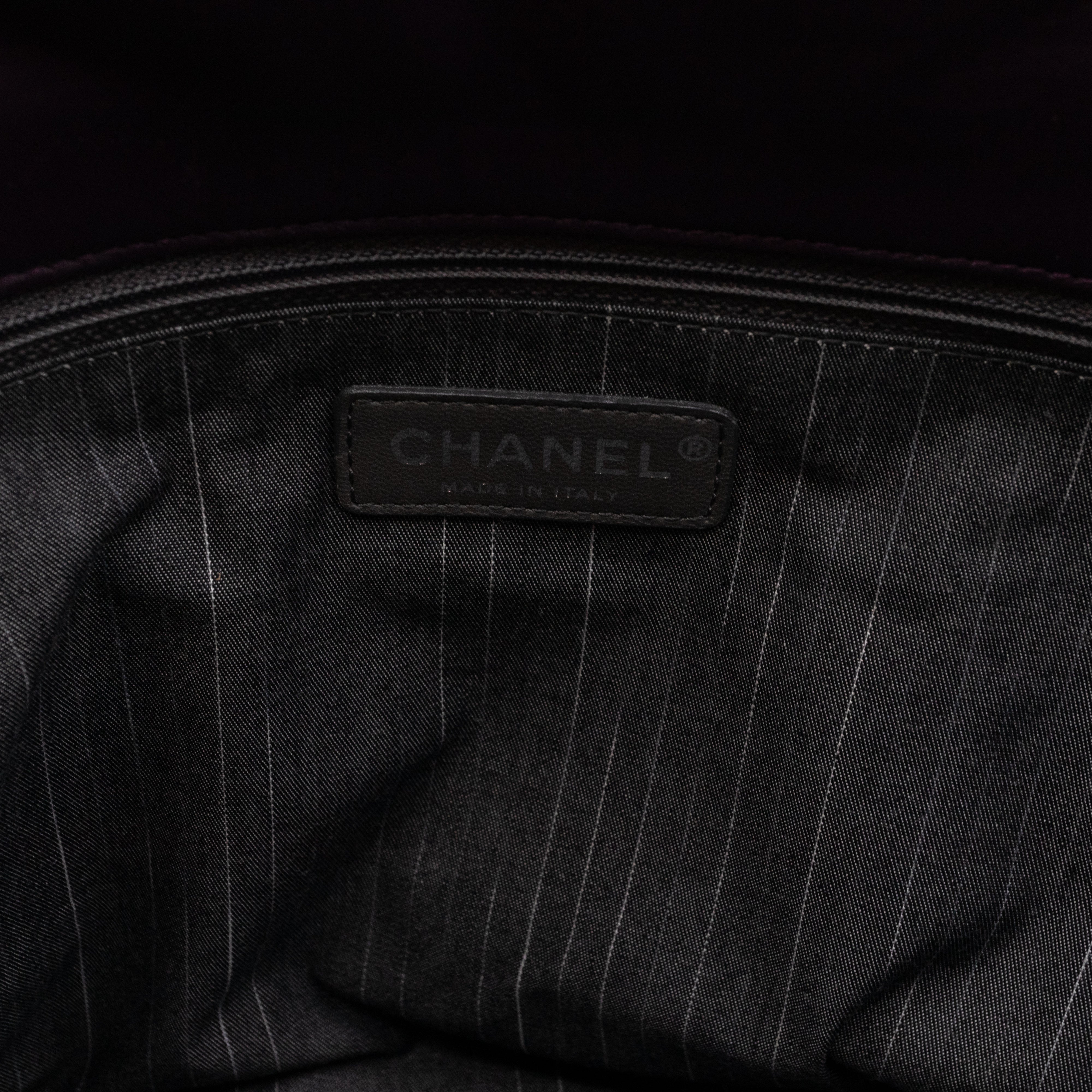 In & Out Flap Bag Maxi Purple Lambskin