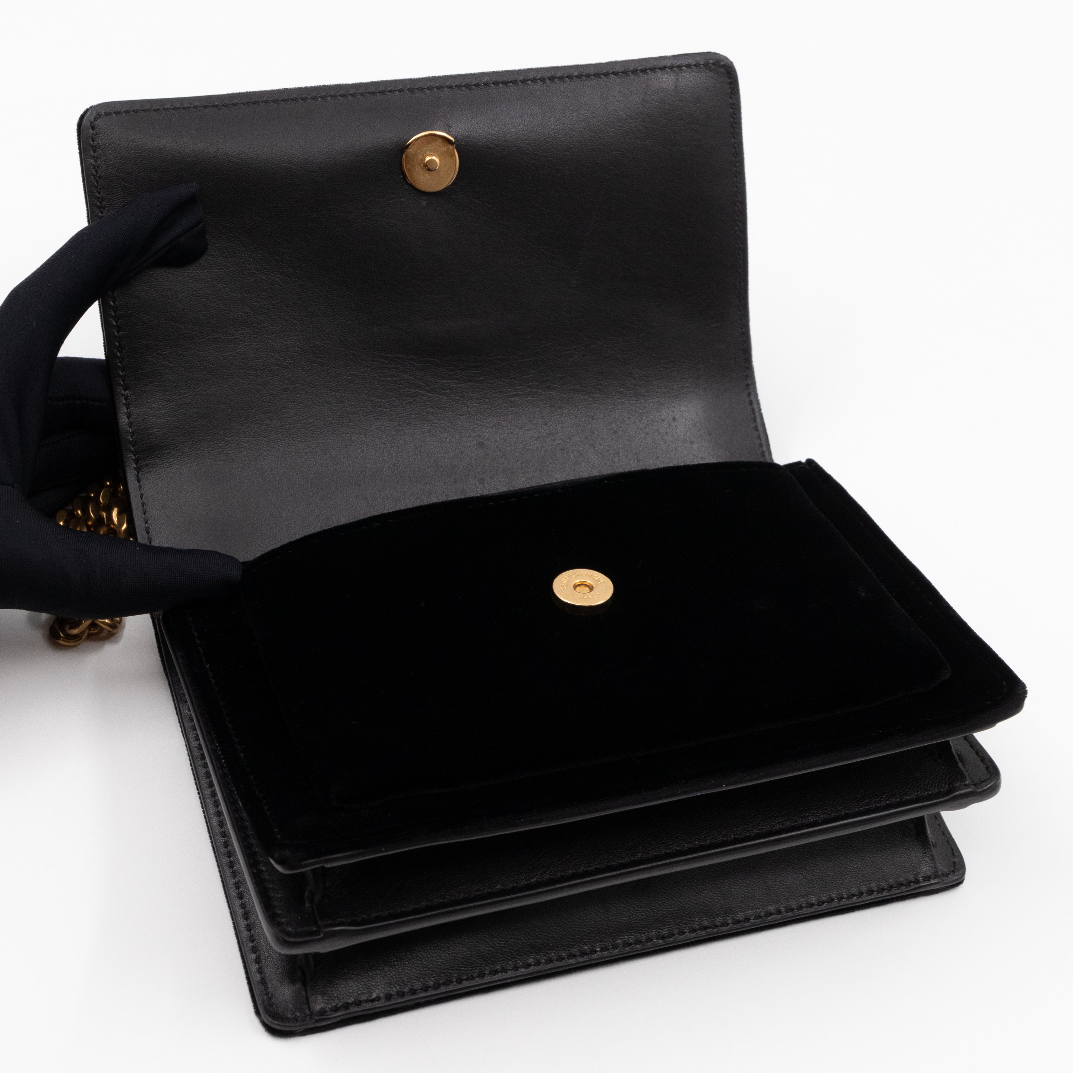 Sunset Mini Black Velvet Gold