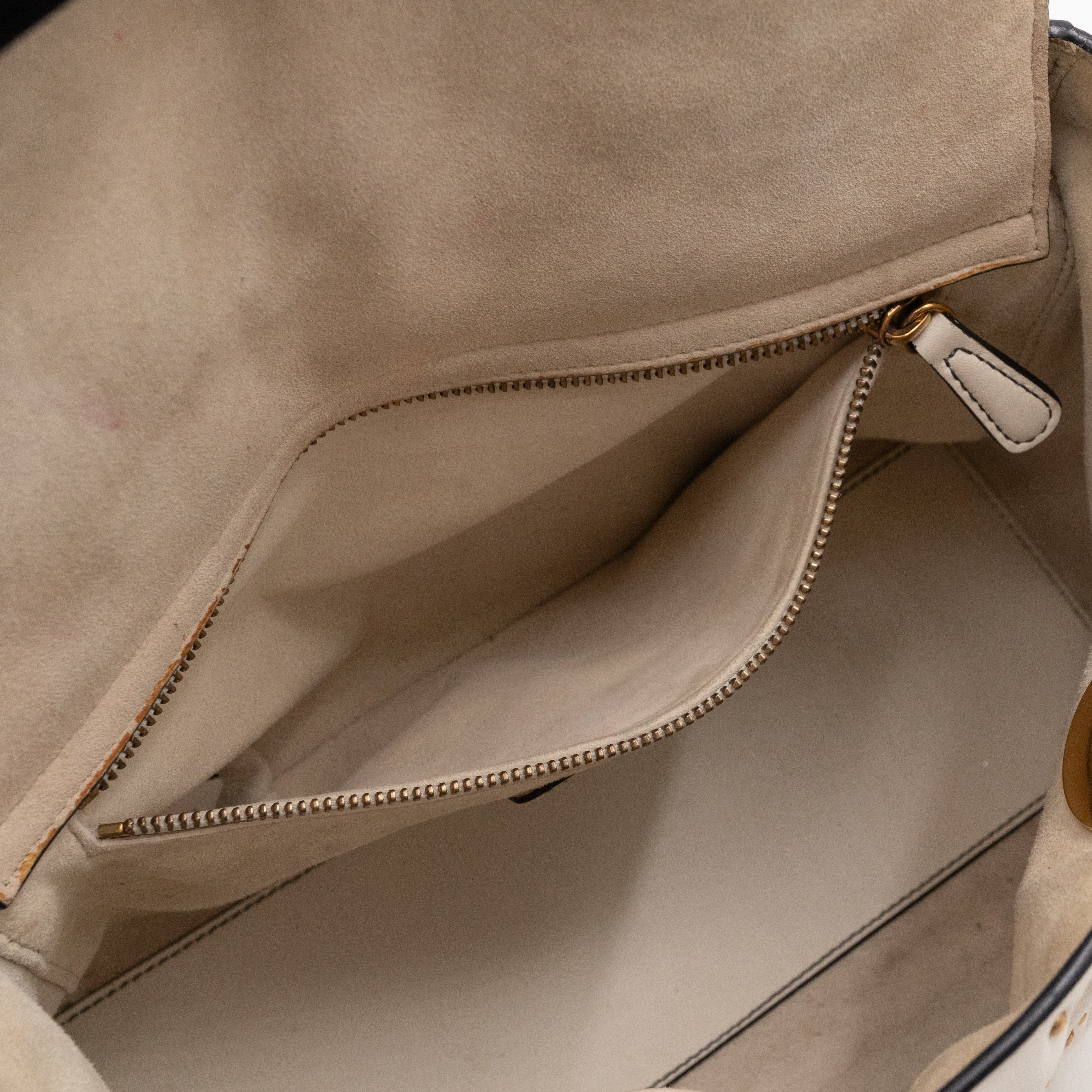 Lady Dior Medium Supple Cannage Studded White Leather